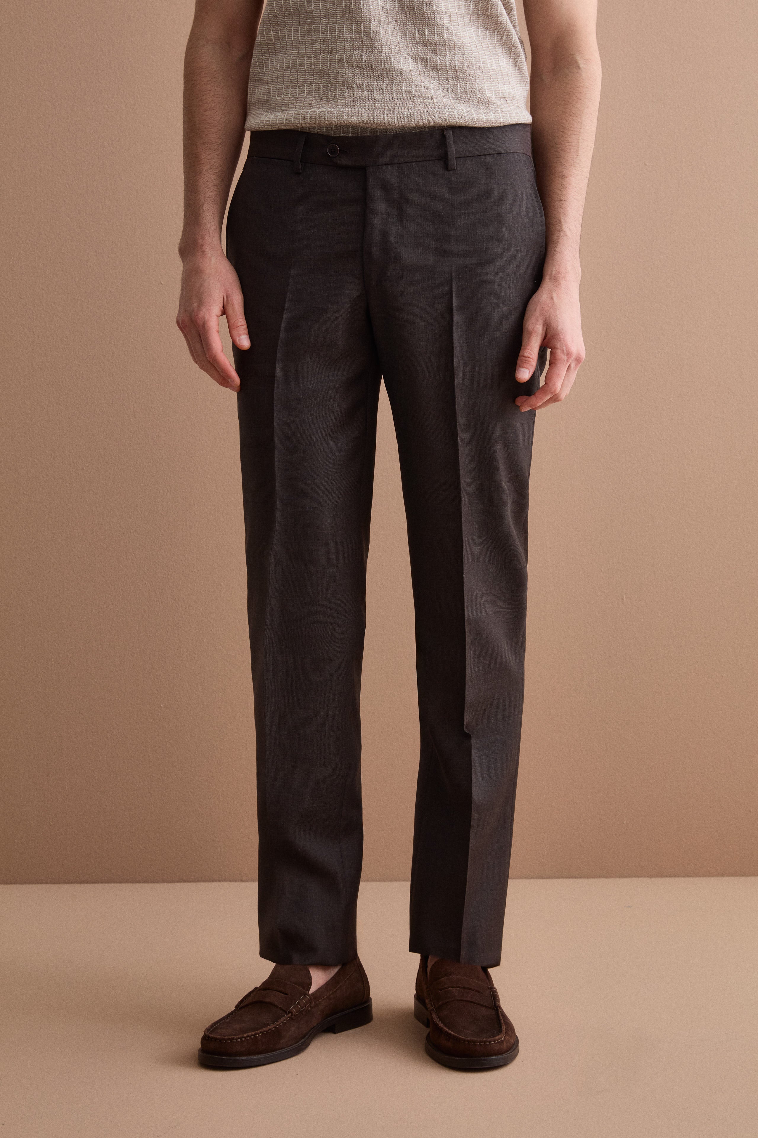 Abito Galles in Lana Vergine Regular Fit - GALLES MARRONE