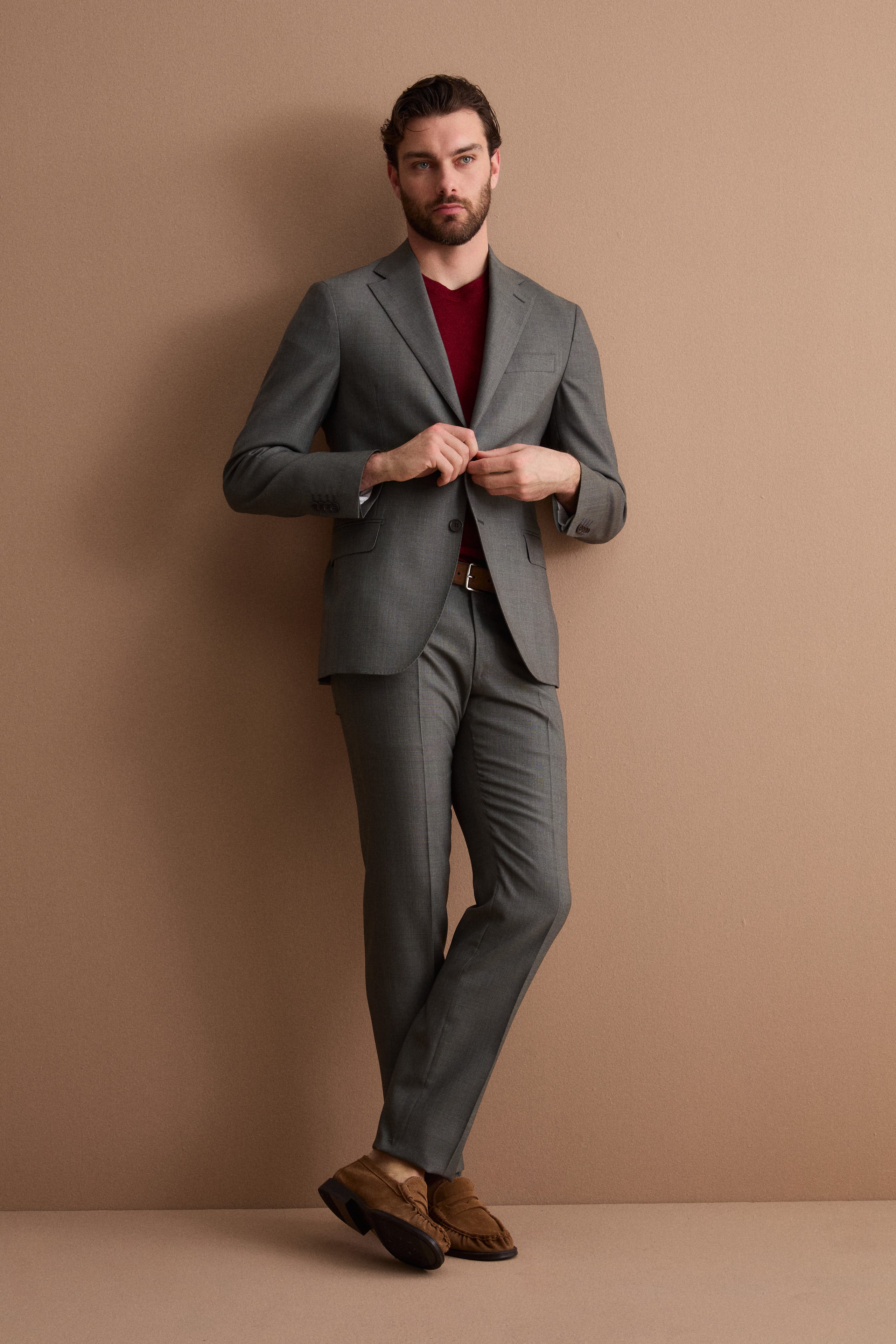 Abito Principe di Galles in Lana Vergine Foderato - GALLES GRIGIO