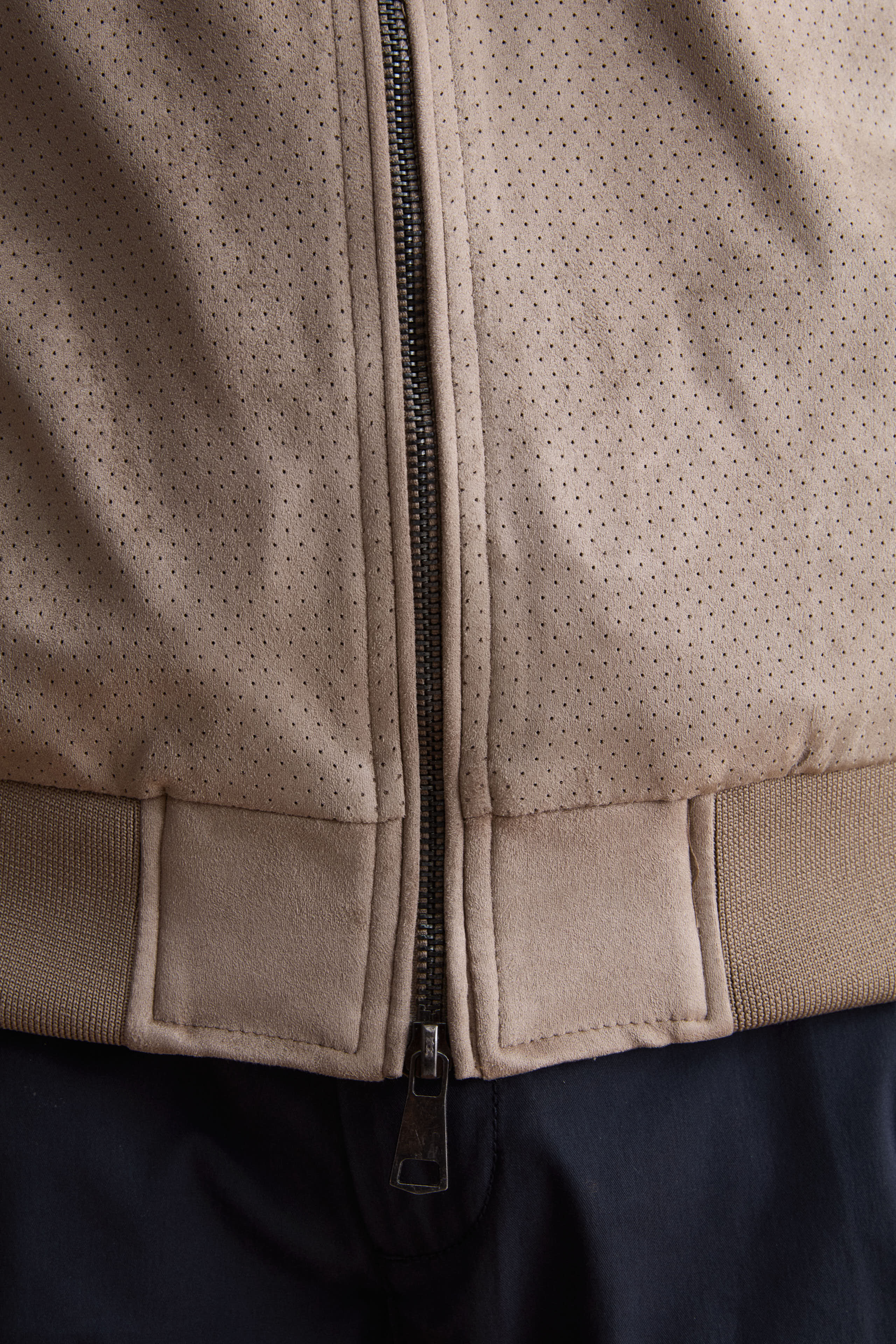 Giubbotto Regular Fit Scamosciato in Alcantara - CORDA