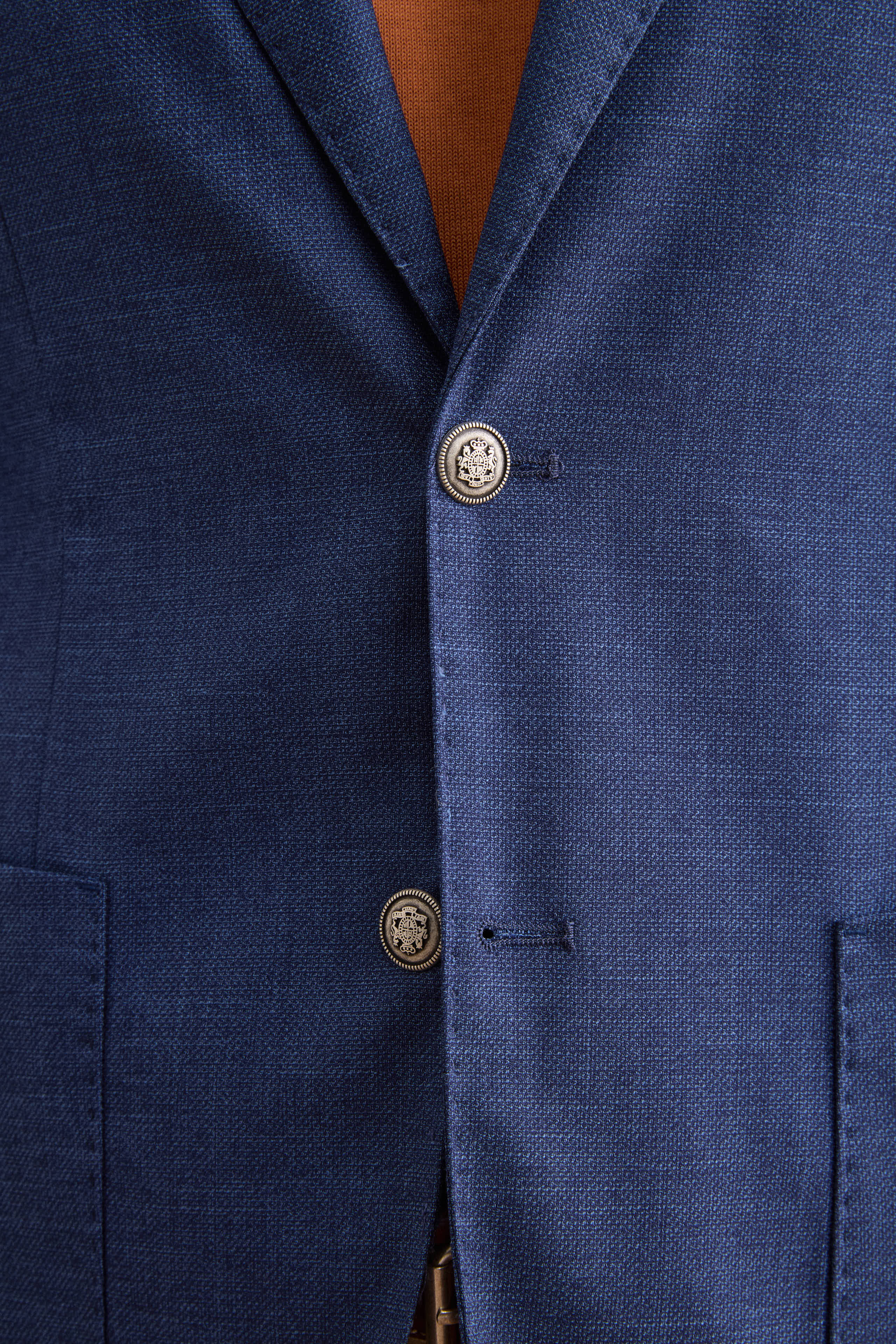 Giacca Monopetto Destrutturata in Misto Lana - DENIM