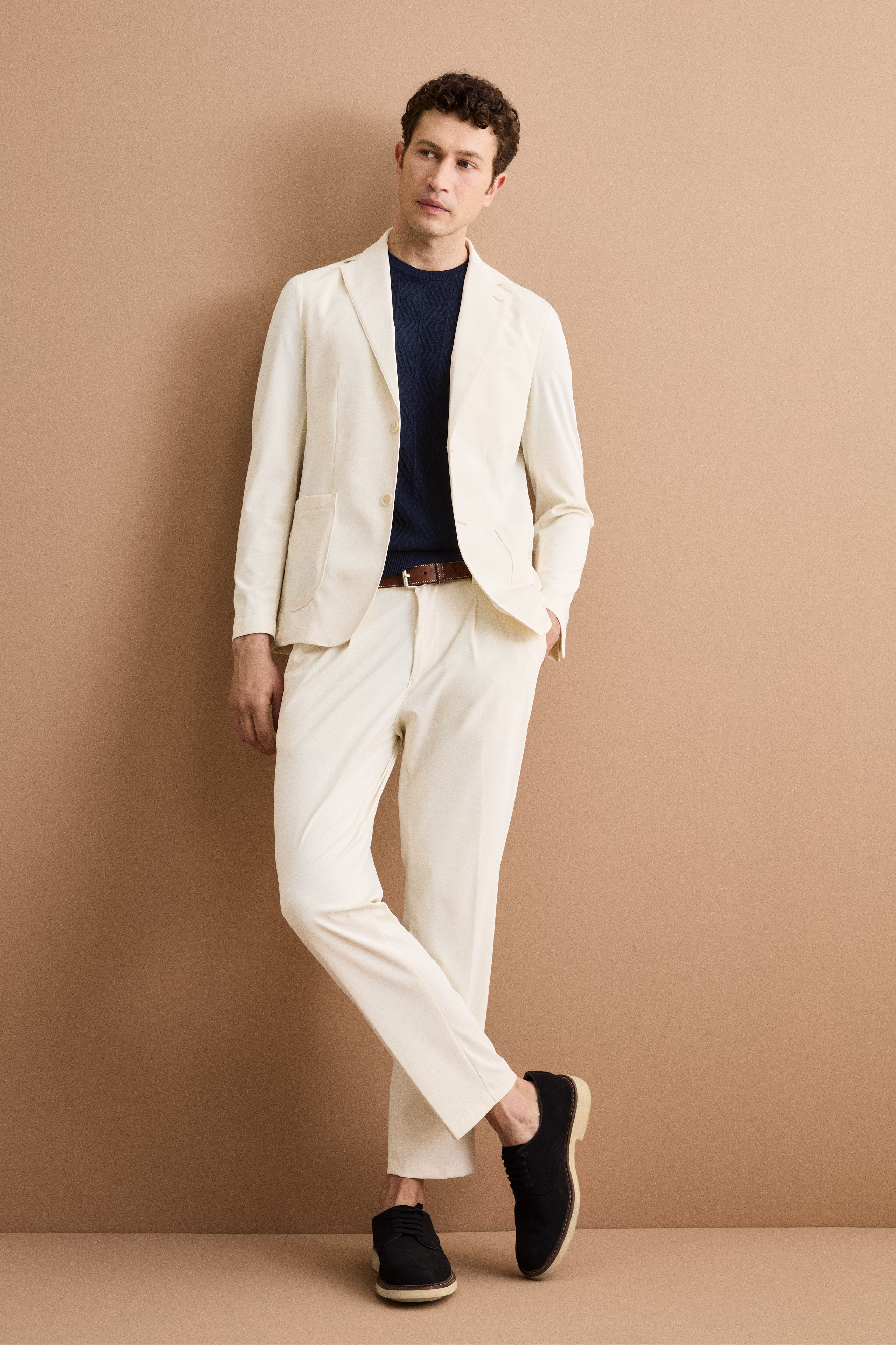 Pantalone Tecnico Slim Fit con Elastico - PANNA