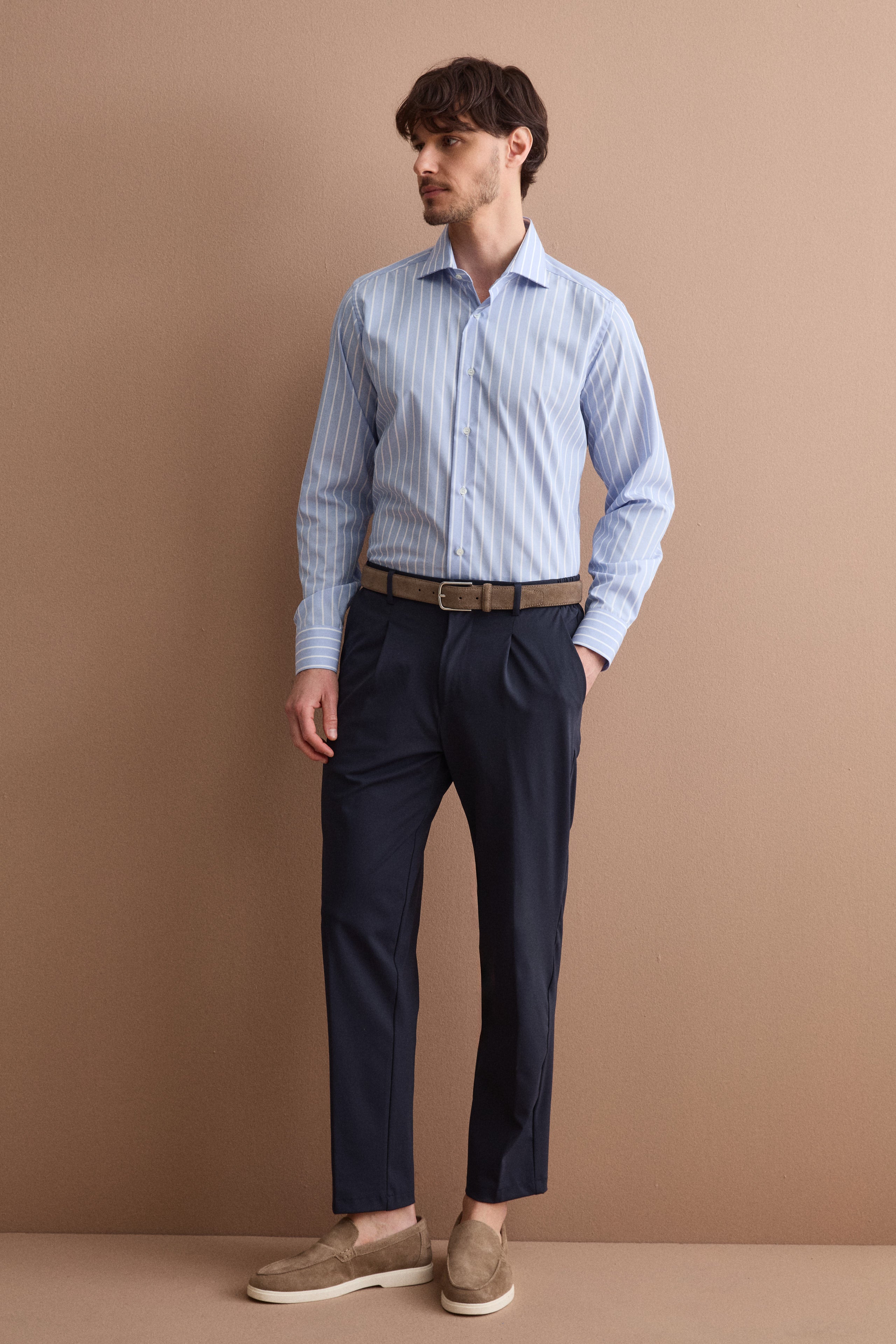 Pantalone Tecnico Slim Fit con Elastico - BLU