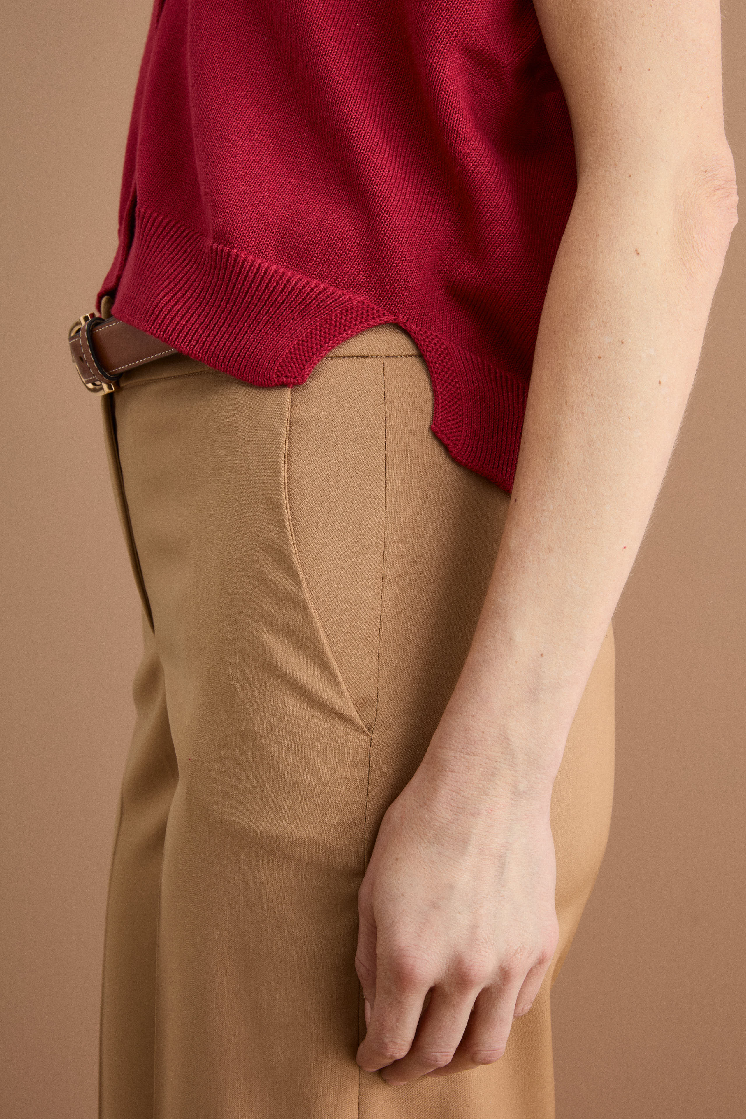 Cardigan Kimono in Cotone - BORDEAUX