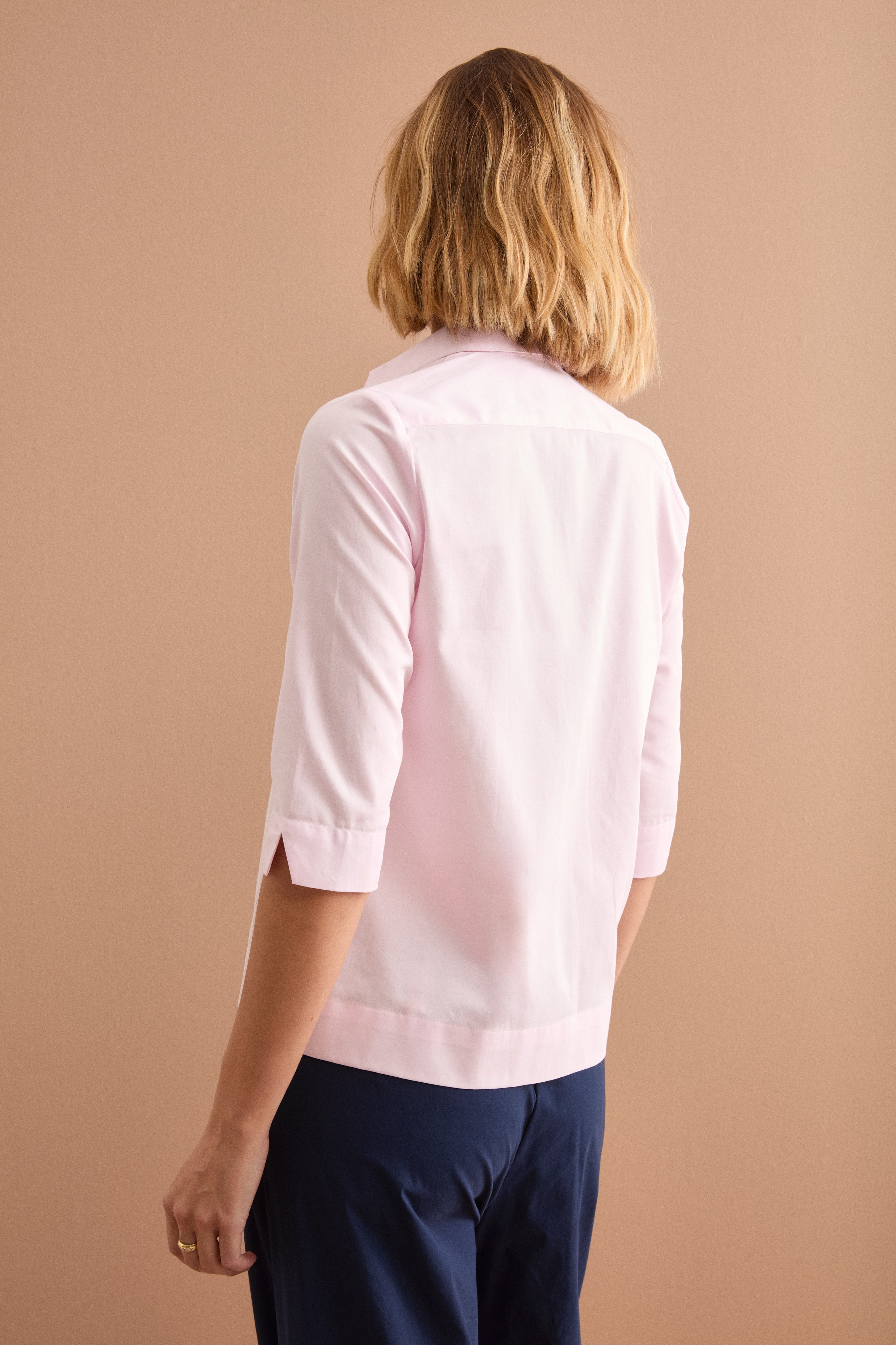 Camicia Boxy Donna con Collo Classico - ROSA