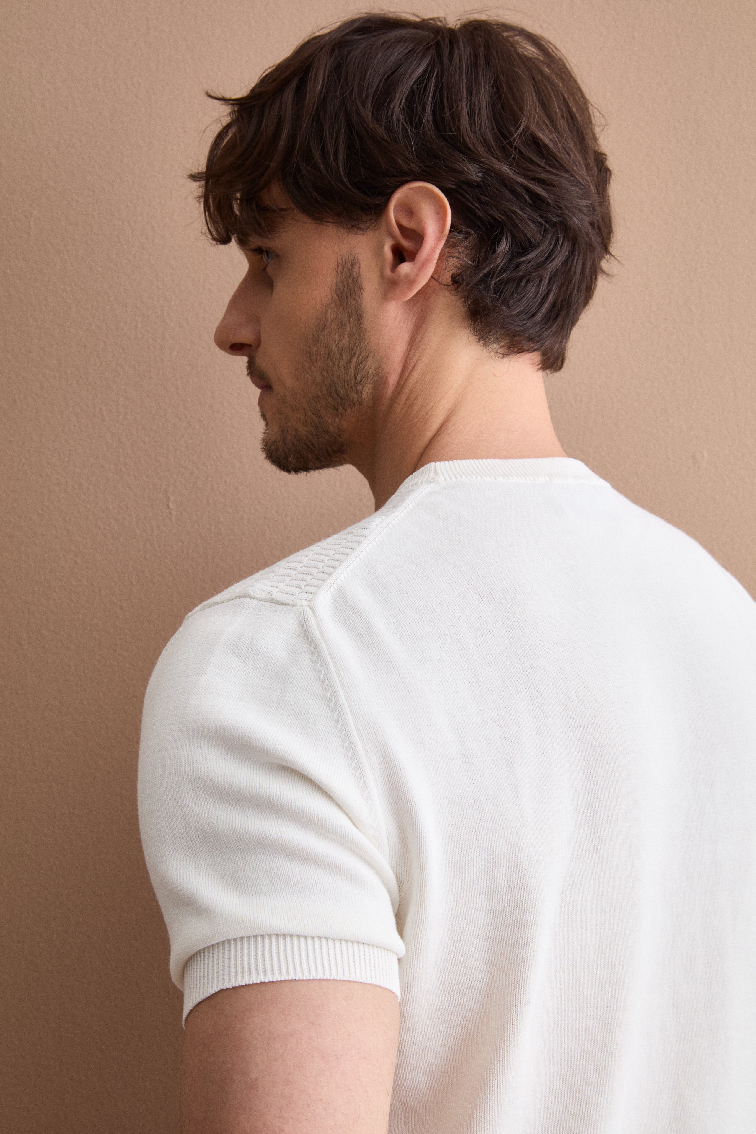 Maglia Casual in Cotone Crêpe - BIANCO
