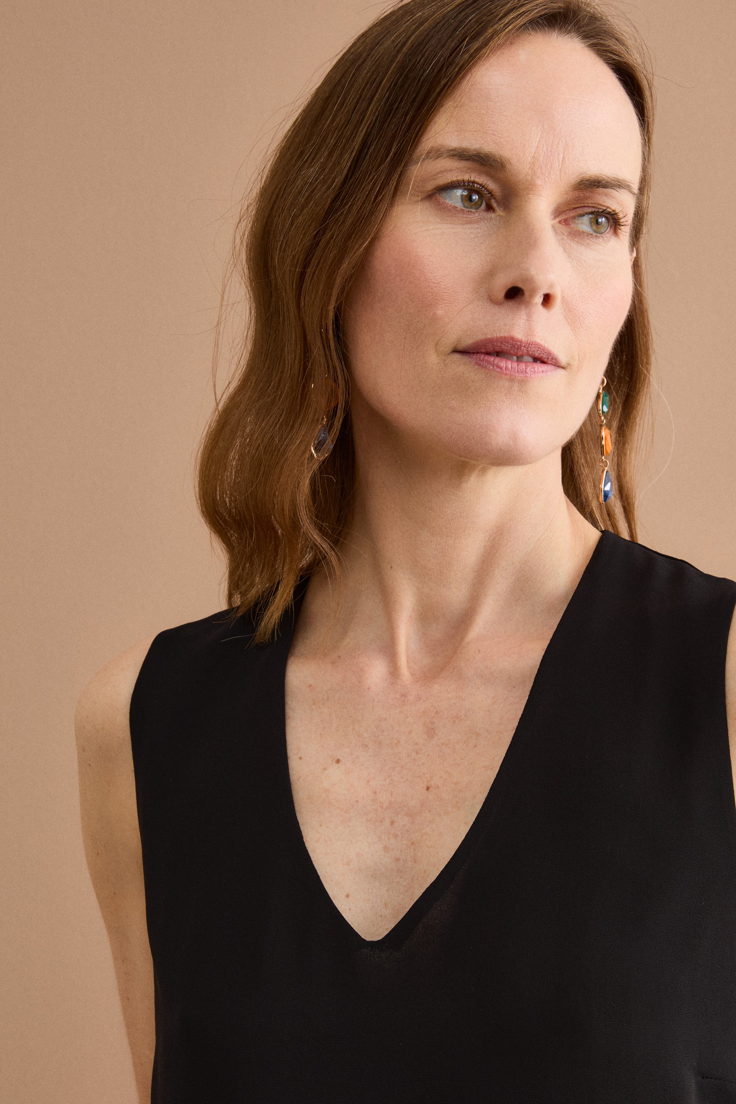 Top Elegante da Cerimonia in Doppia Georgette - NERO