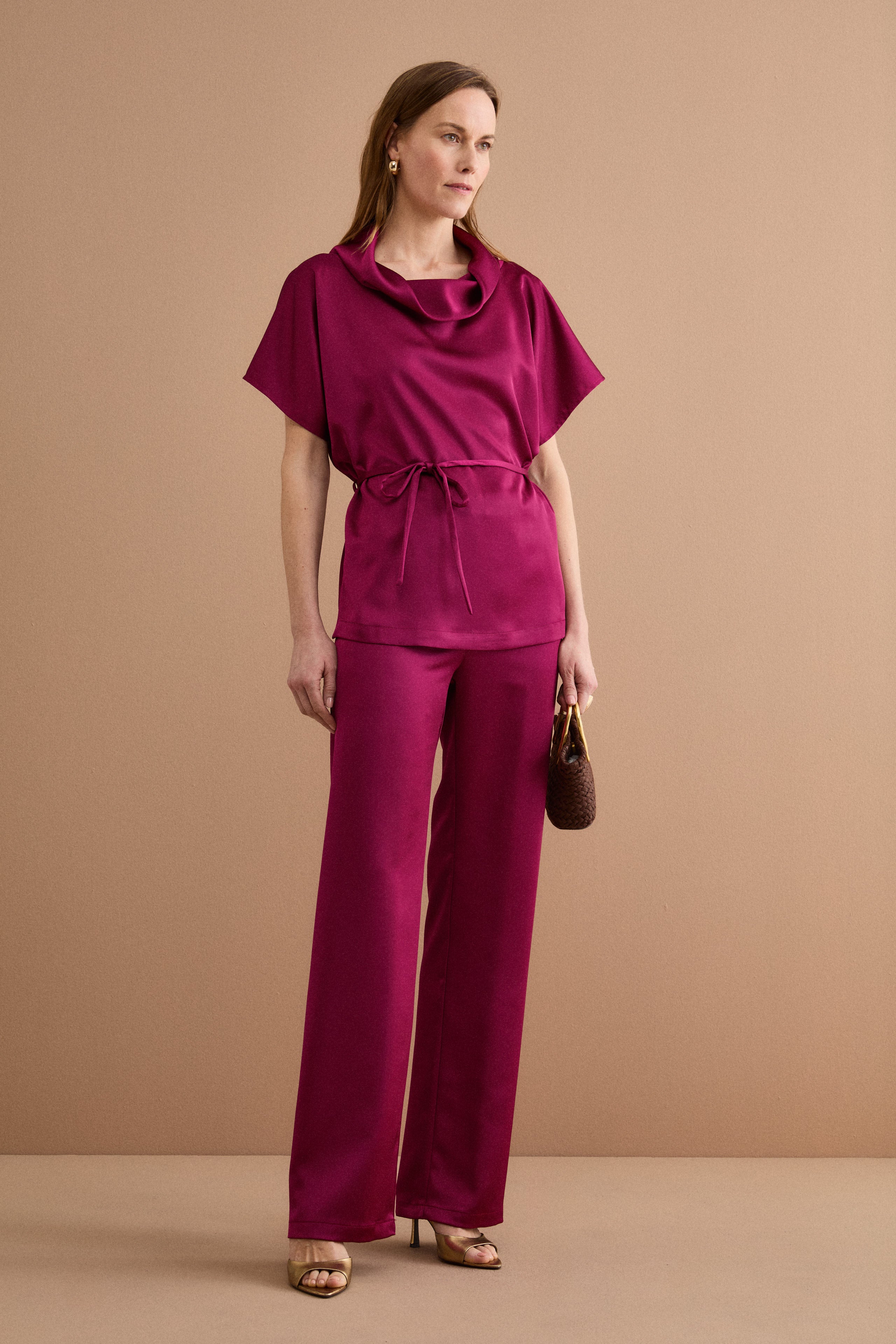 Top Elegante con Drappeggio e Coulisse - MAGENTA