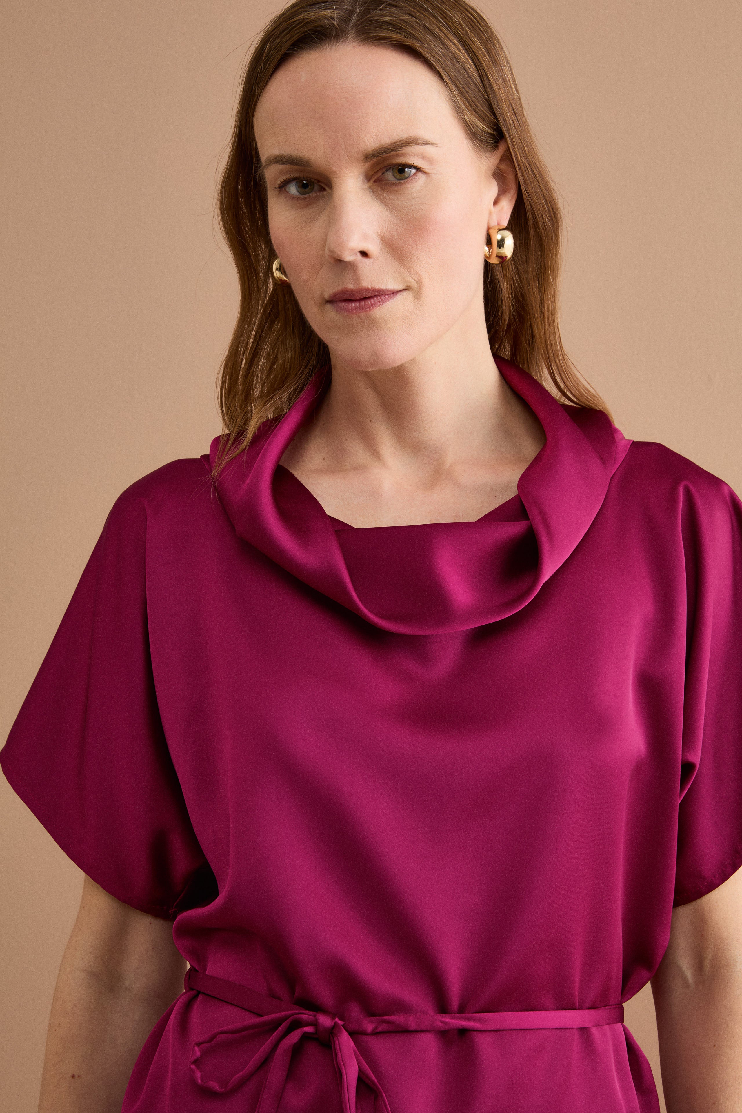Top Elegante con Drappeggio e Coulisse - MAGENTA