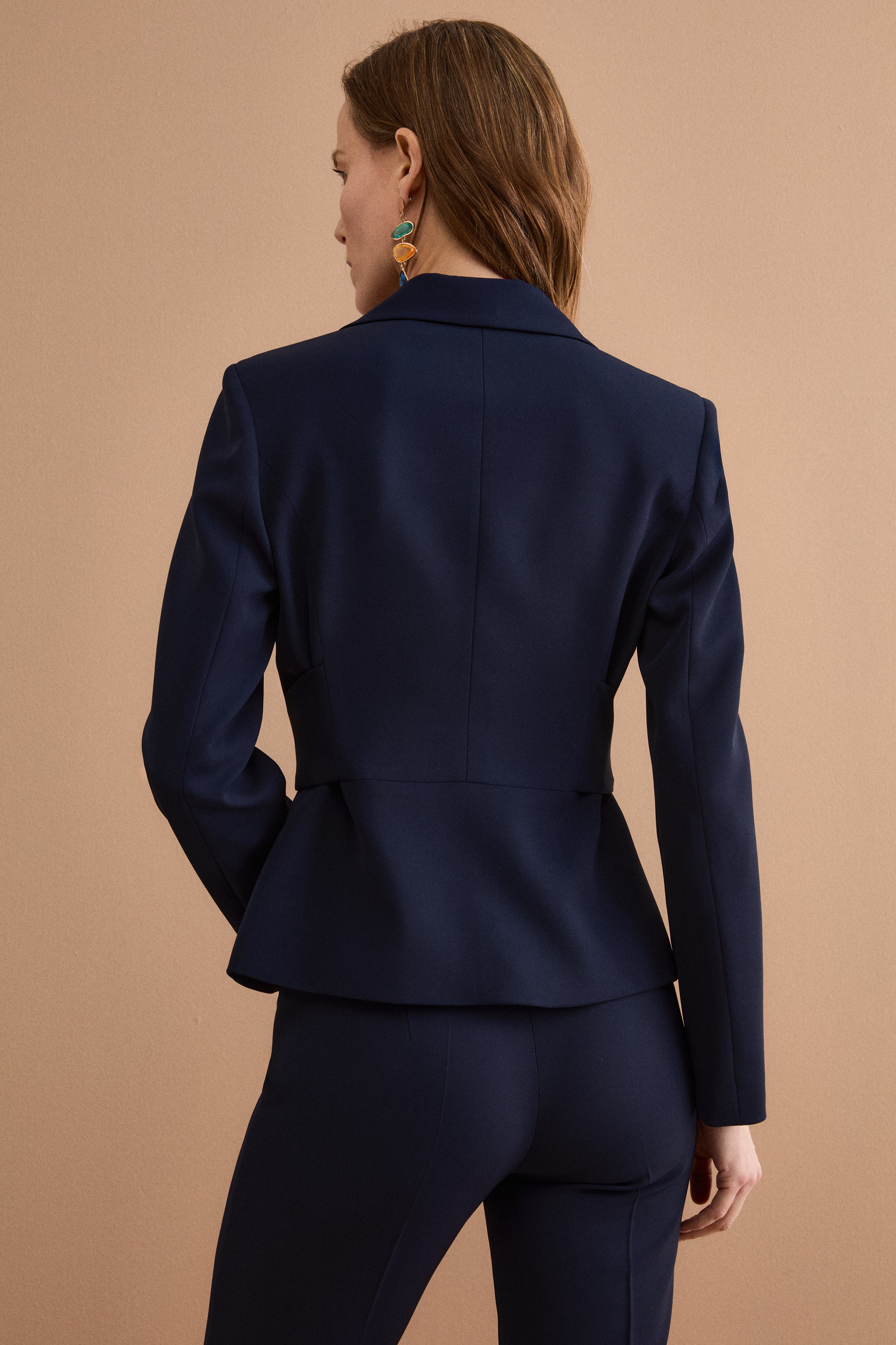 Giacca Elegante da Cerimonia in Cady con Cintura - BLU