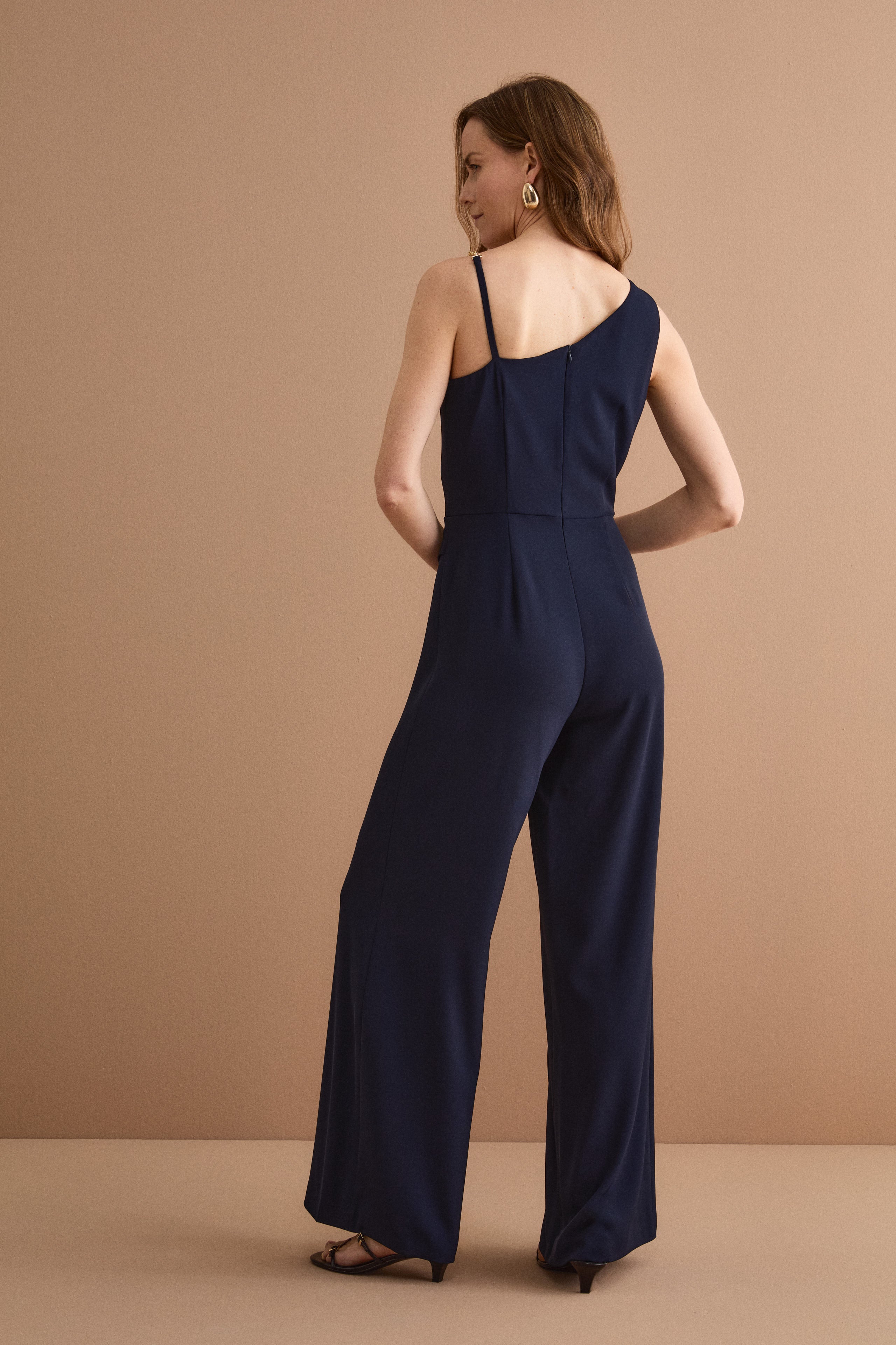 Tuta Elegante da Cerimonia in Cady con Strass - BLU