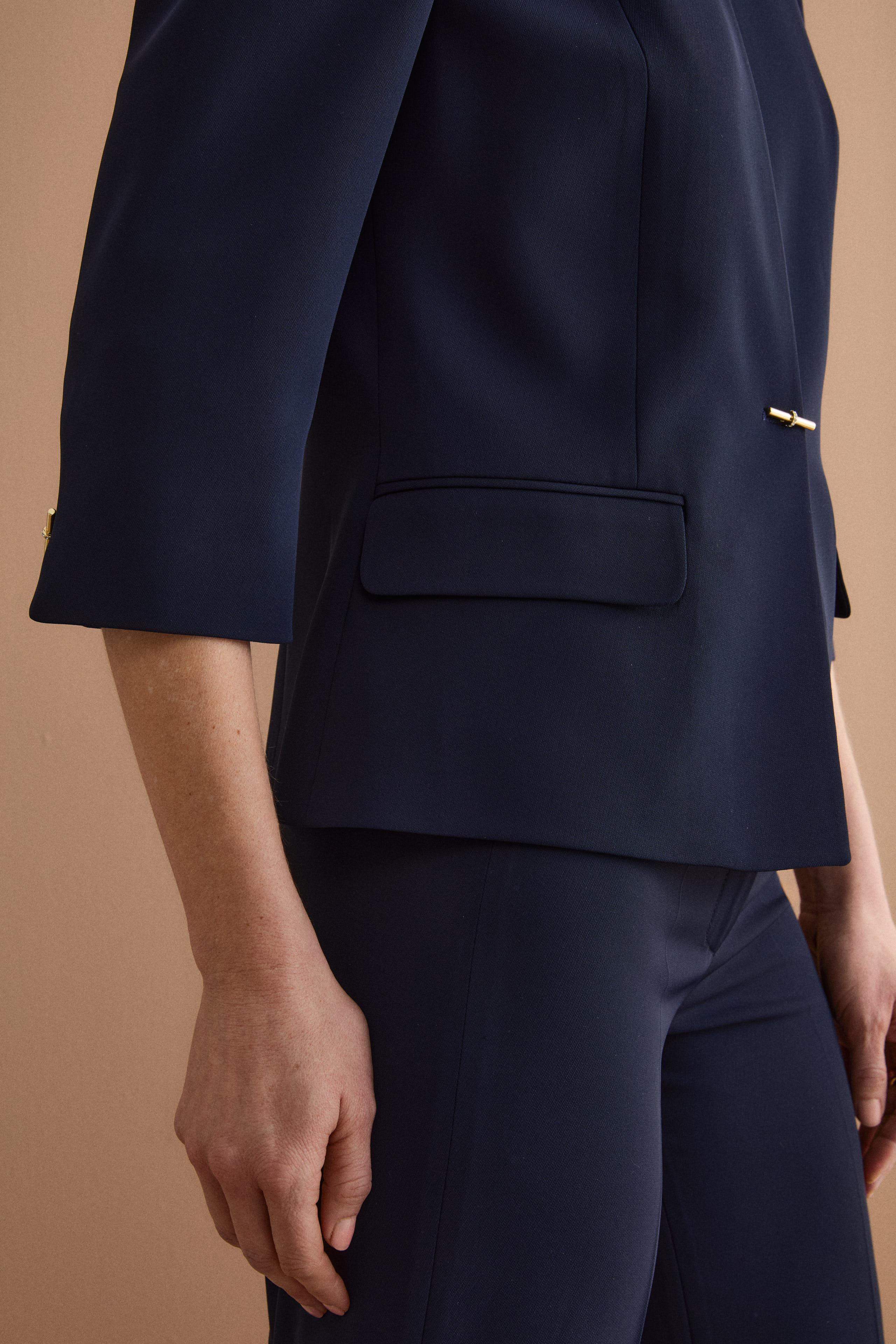 Giacca Sciancrata da Cerimonia in Cady - BLU