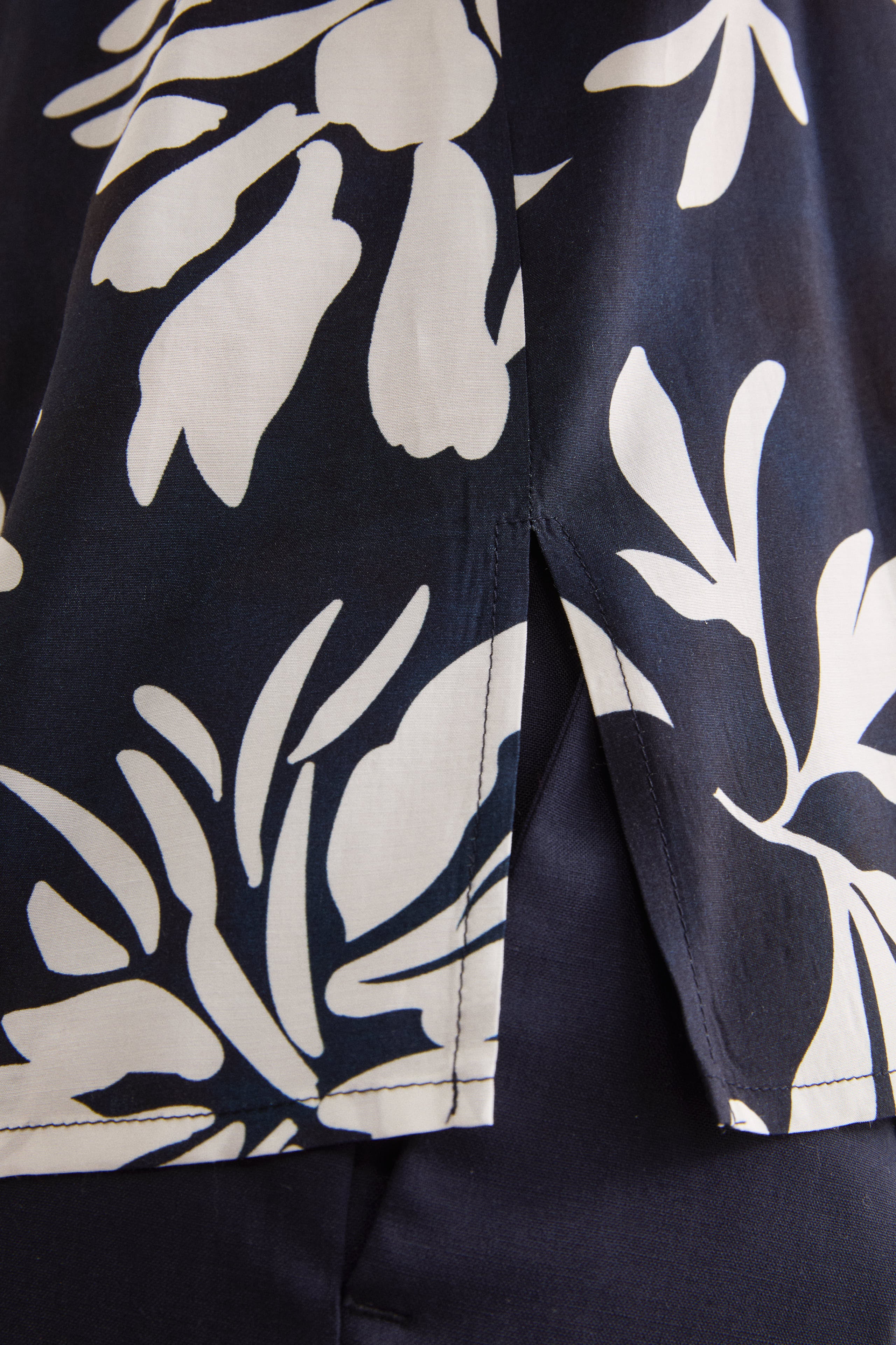 Blusa Smanicata Habotai con Fantasia - FANT. BLU