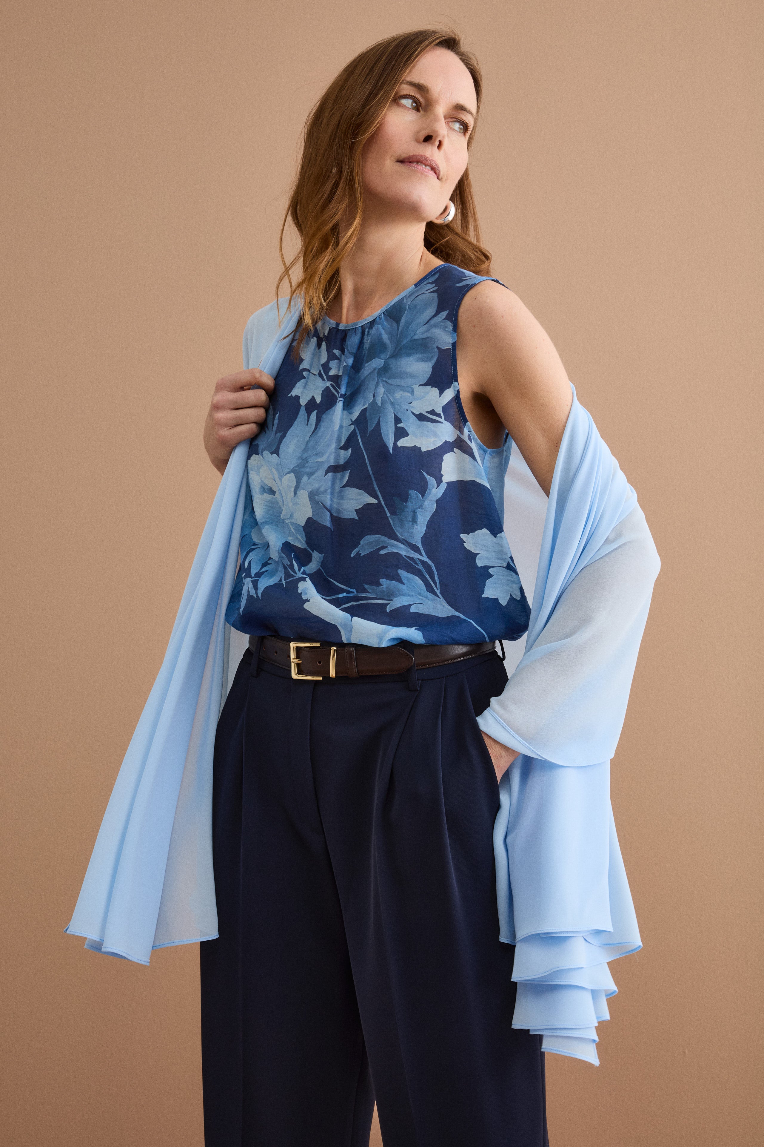 Stola da Cerimonia in Georgette - CIELO