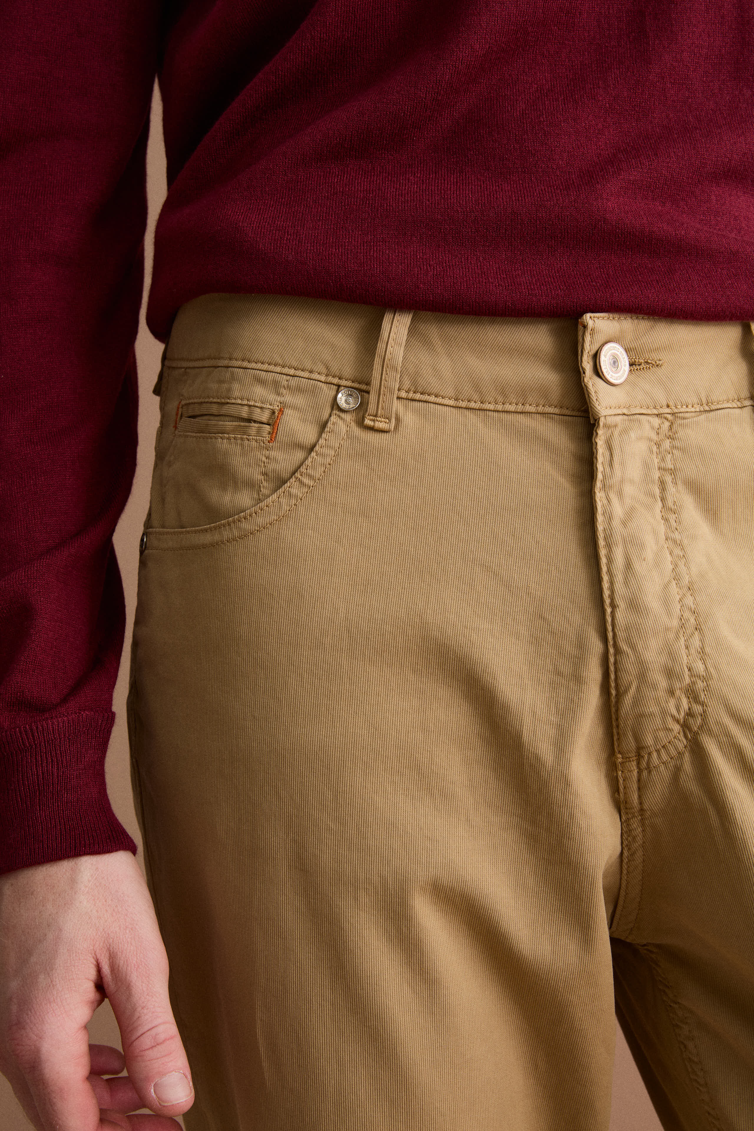 Pantalone Slim Fit Cinque Tasche in Denim - BISCOTTO