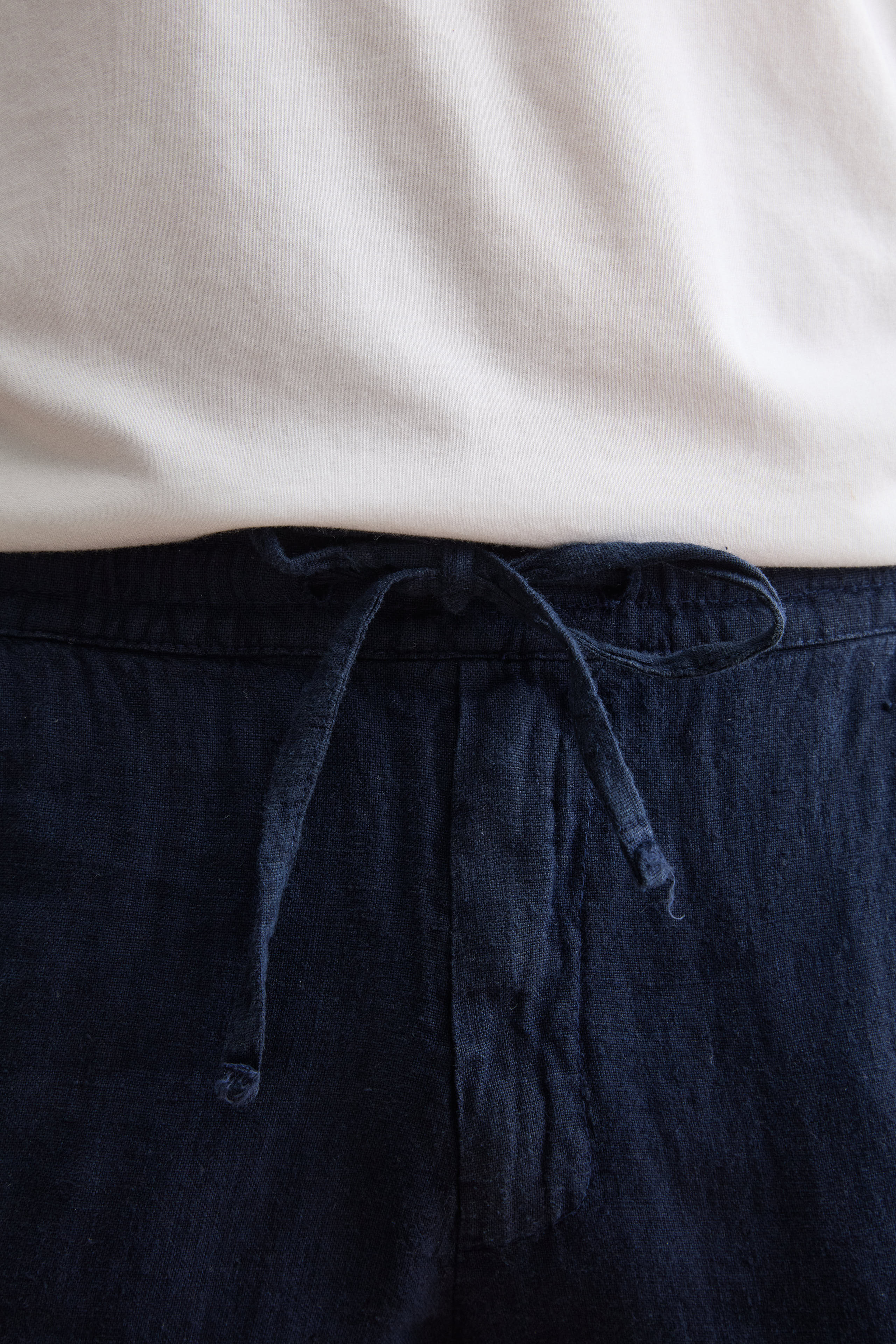 Pantalone Uomo in Lino con Coulisse ed Elastico - BLU