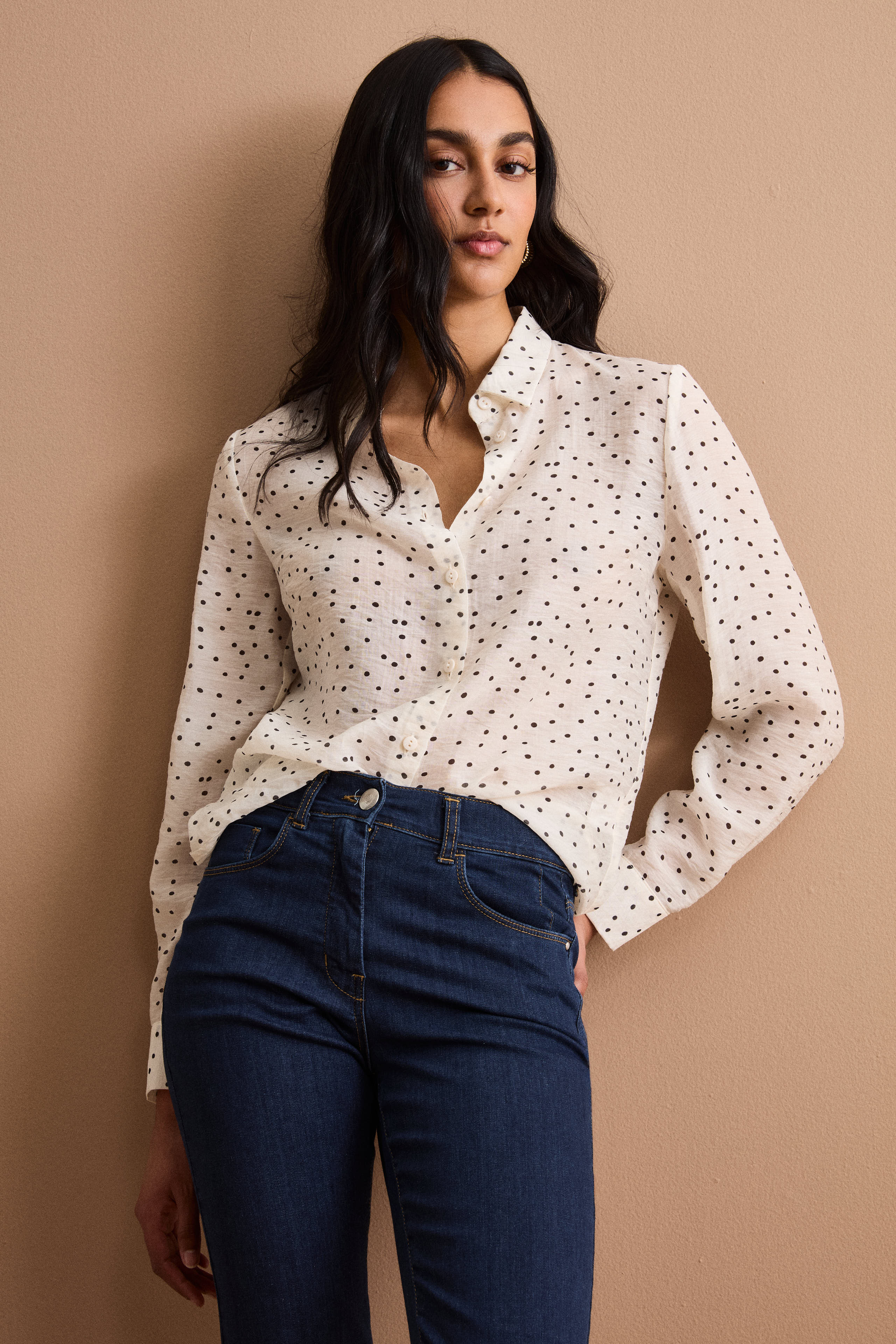 Camicia Boxy con Manica Lunga - POIS NERO