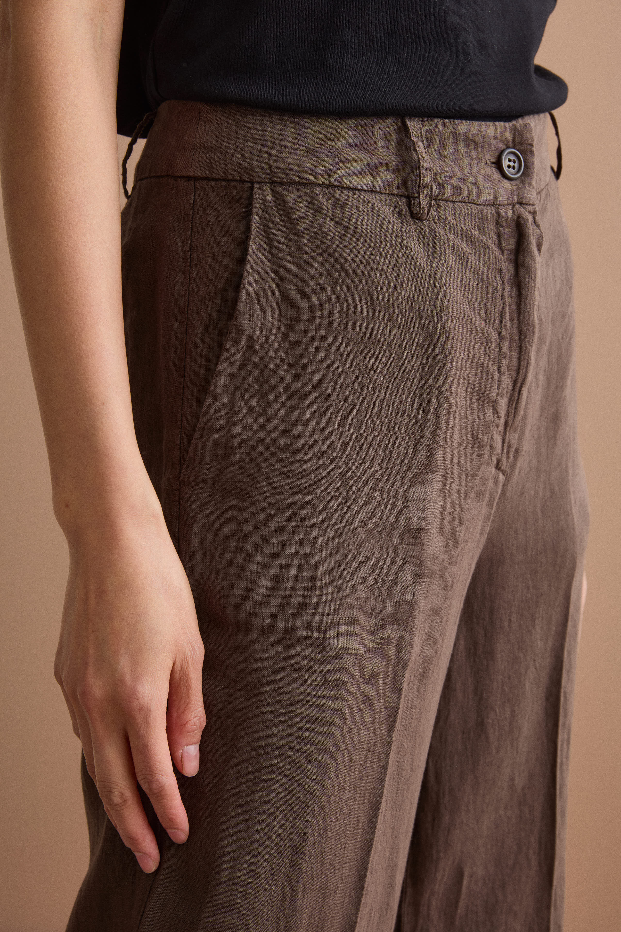 Pantalone Wide Leg in Lino - T.MORO