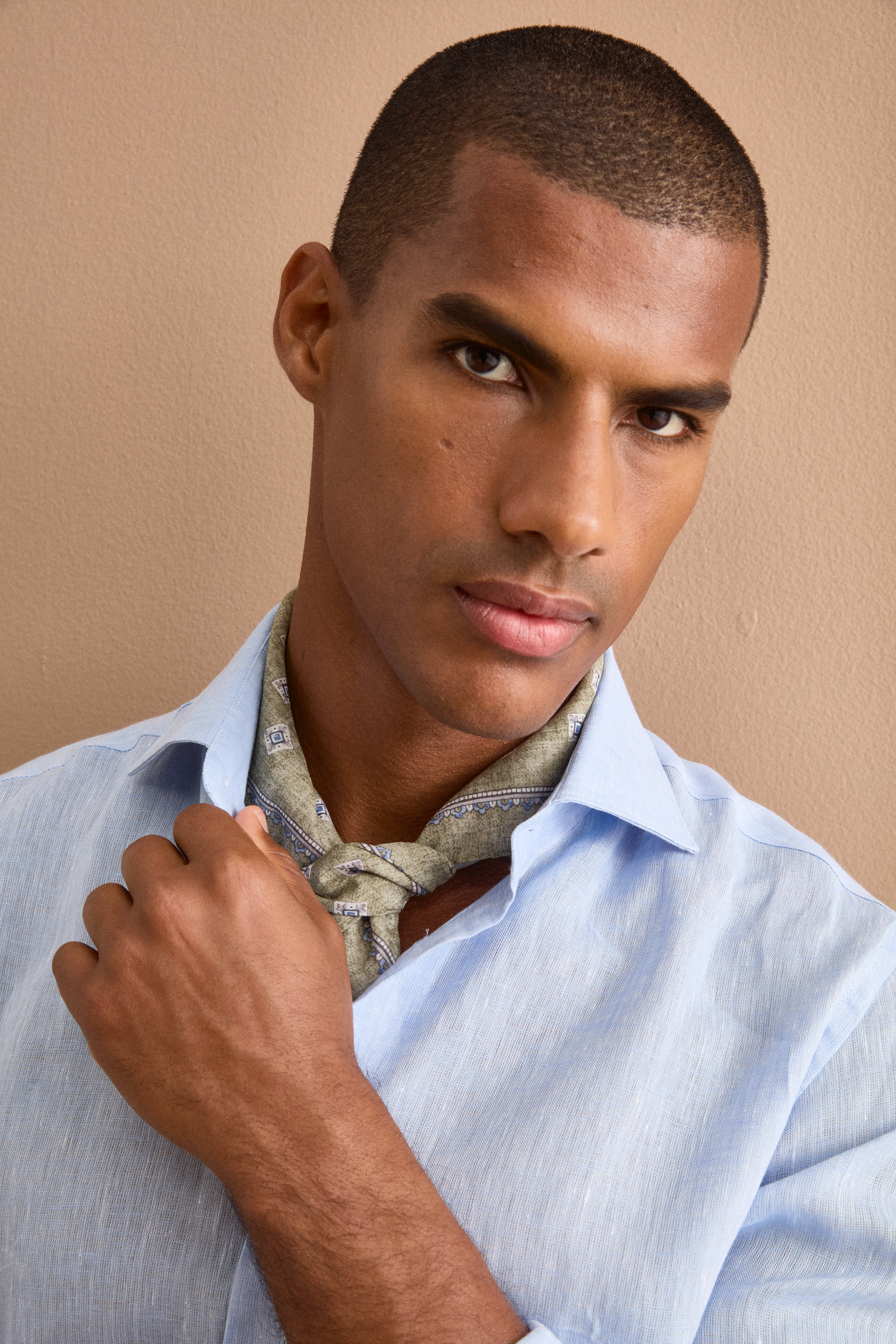 Foulard Causal in Cotone a Fantasia - FANT. VERDE