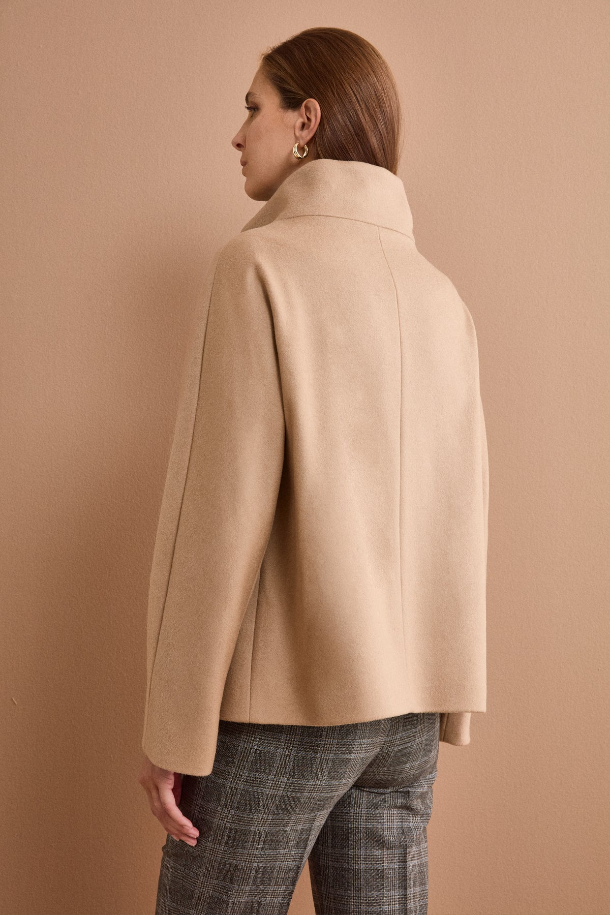 Cappotto Corto in Lana e Cashmere - CAMMELLO