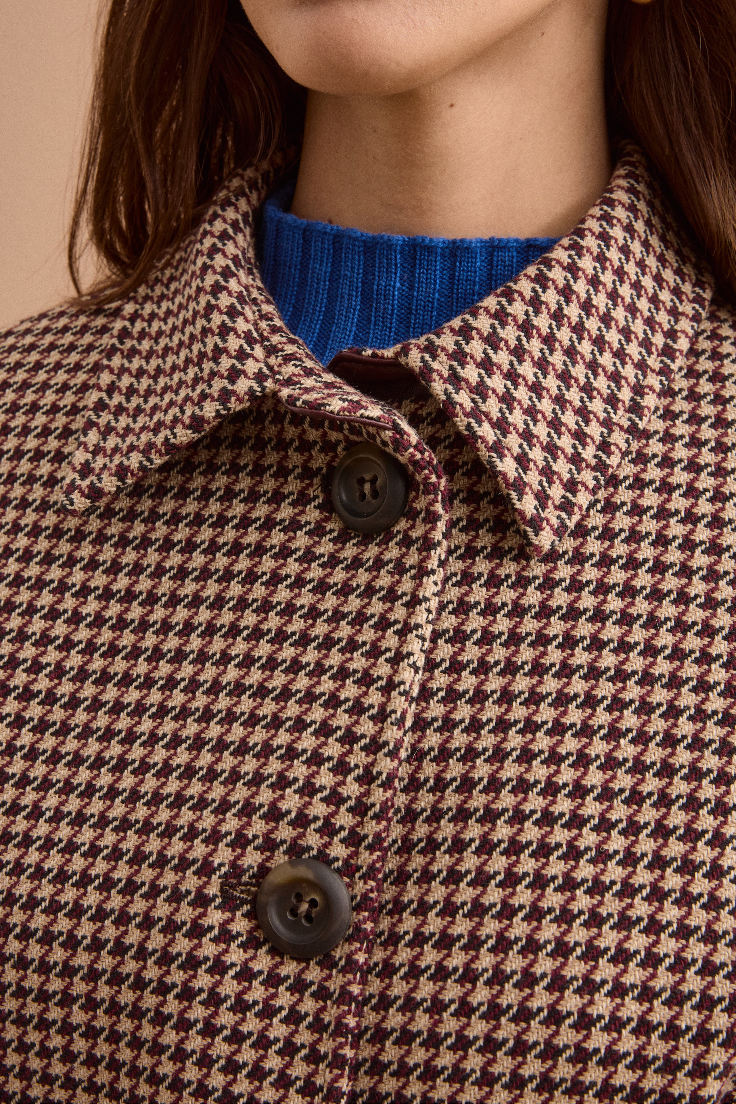 Overshirt in Misto Cotone con Cintura - P/POULE MARRONE