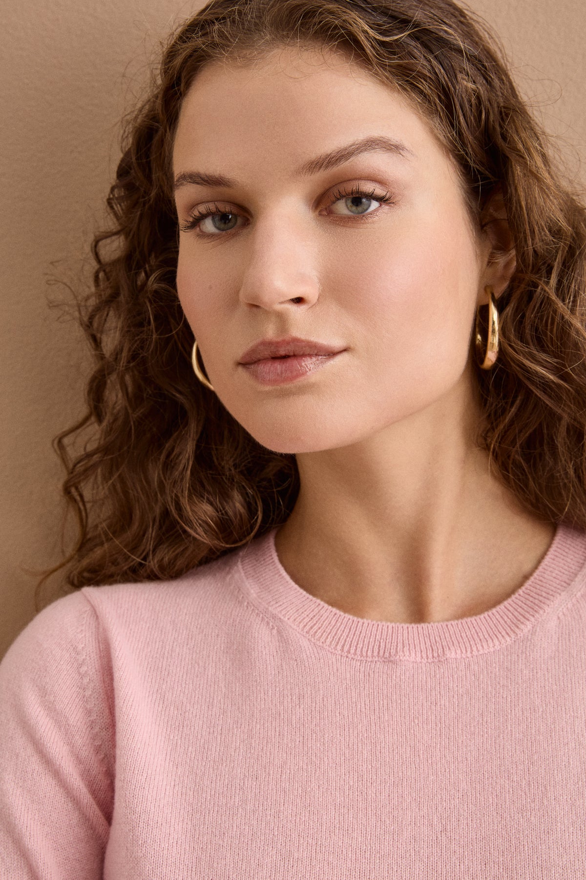 Maglia Girocollo in Puro Cashmere - ROSA