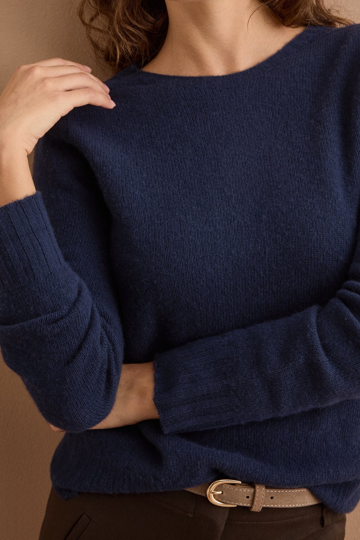 Girocollo da Donna in Lana Merino - BLU