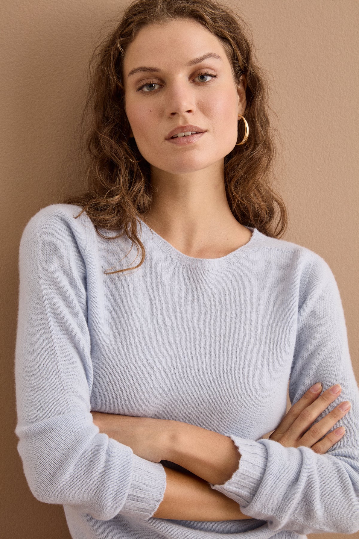 Girocollo da Donna in Lana Merino - AZZURRO