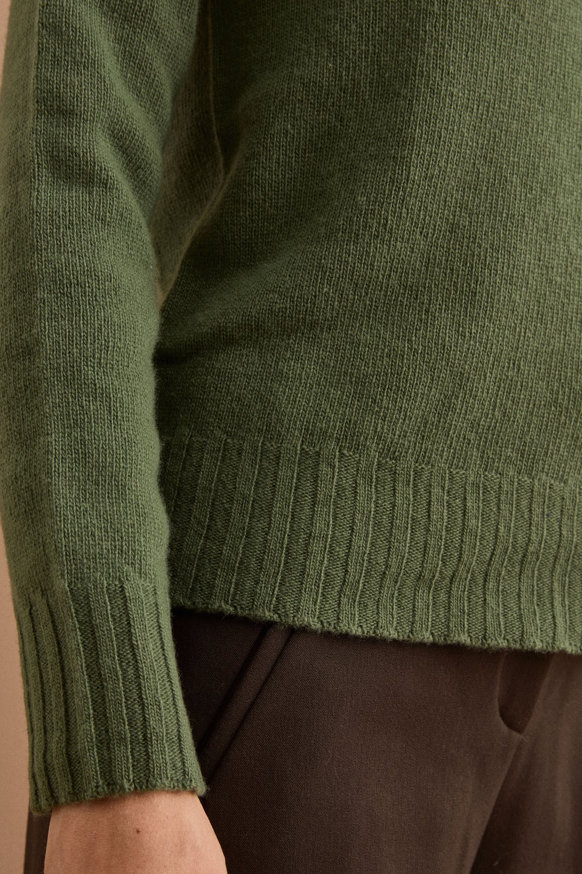 Girocollo da Donna in Lana Merino - VERDE MILITARE