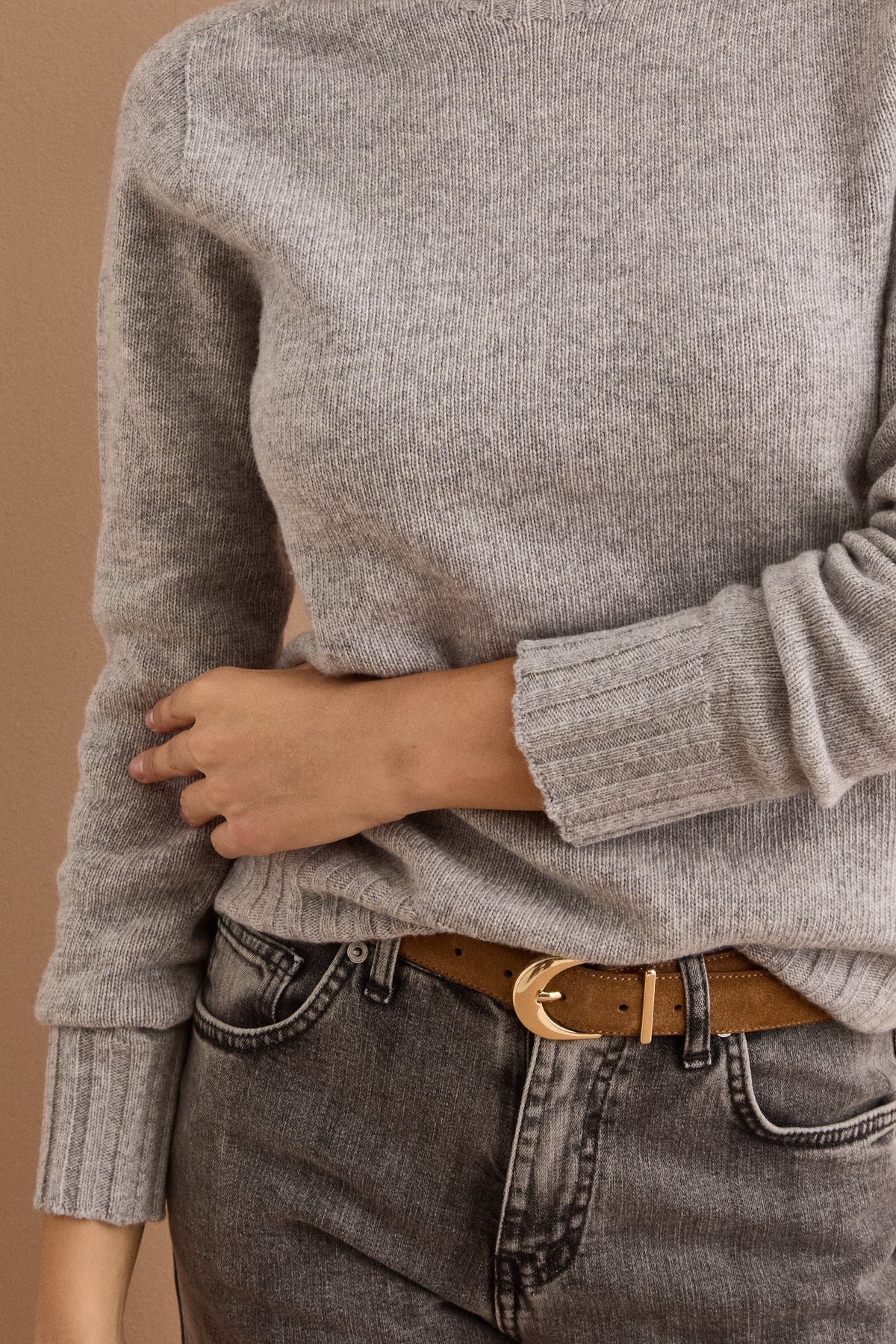 Girocollo da Donna in Lana Merino - GRIGIO