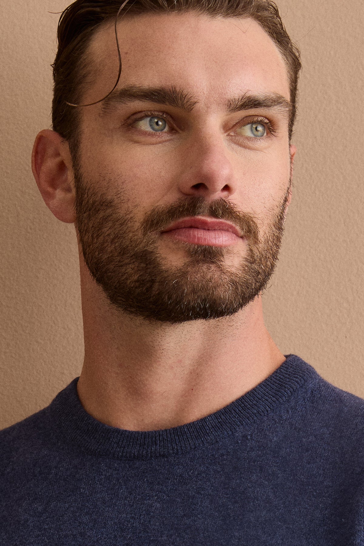 Maglia Girocollo in Pura Lana Merino - DENIM