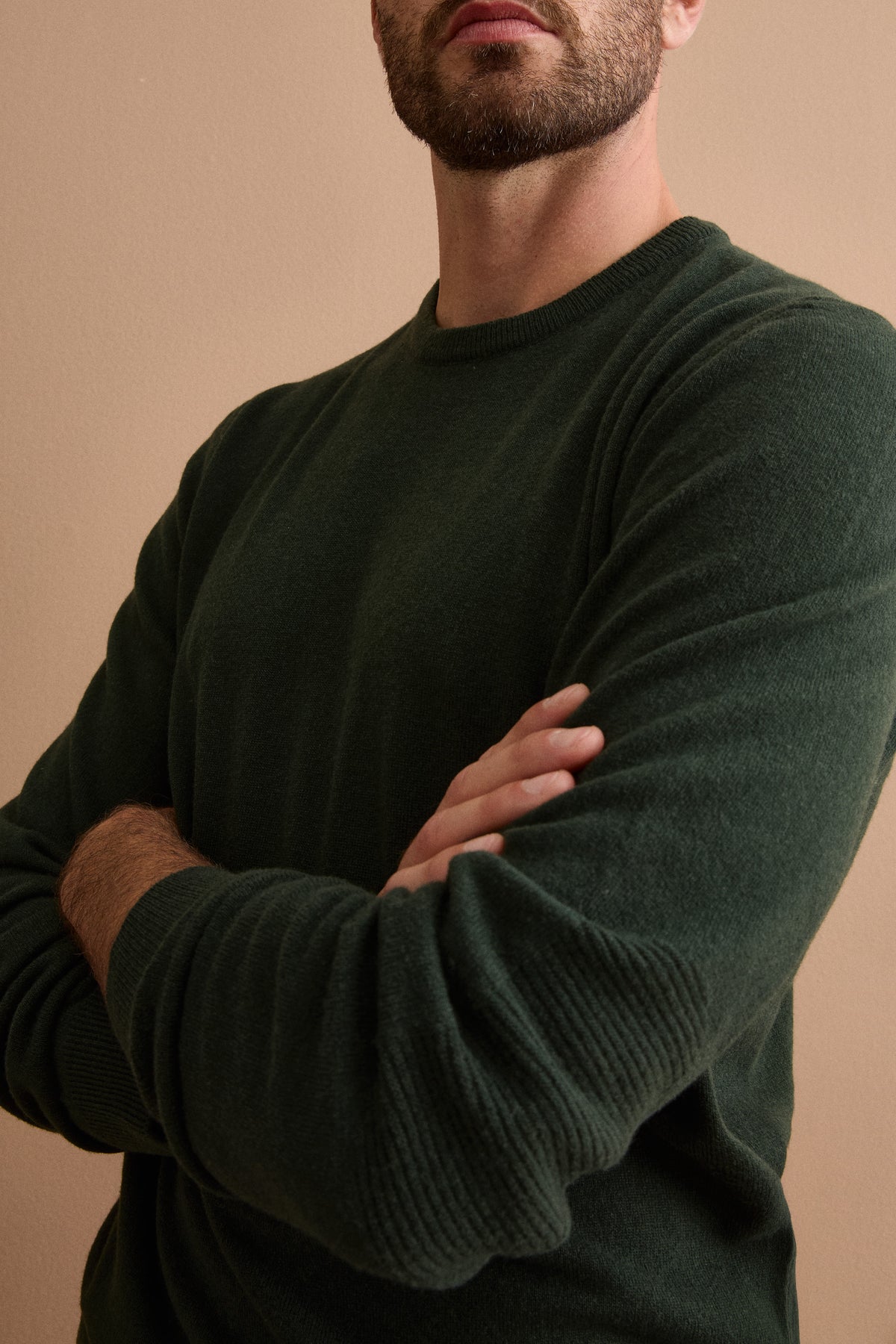 Maglia Girocollo in Pura Lana Merino - VERDE