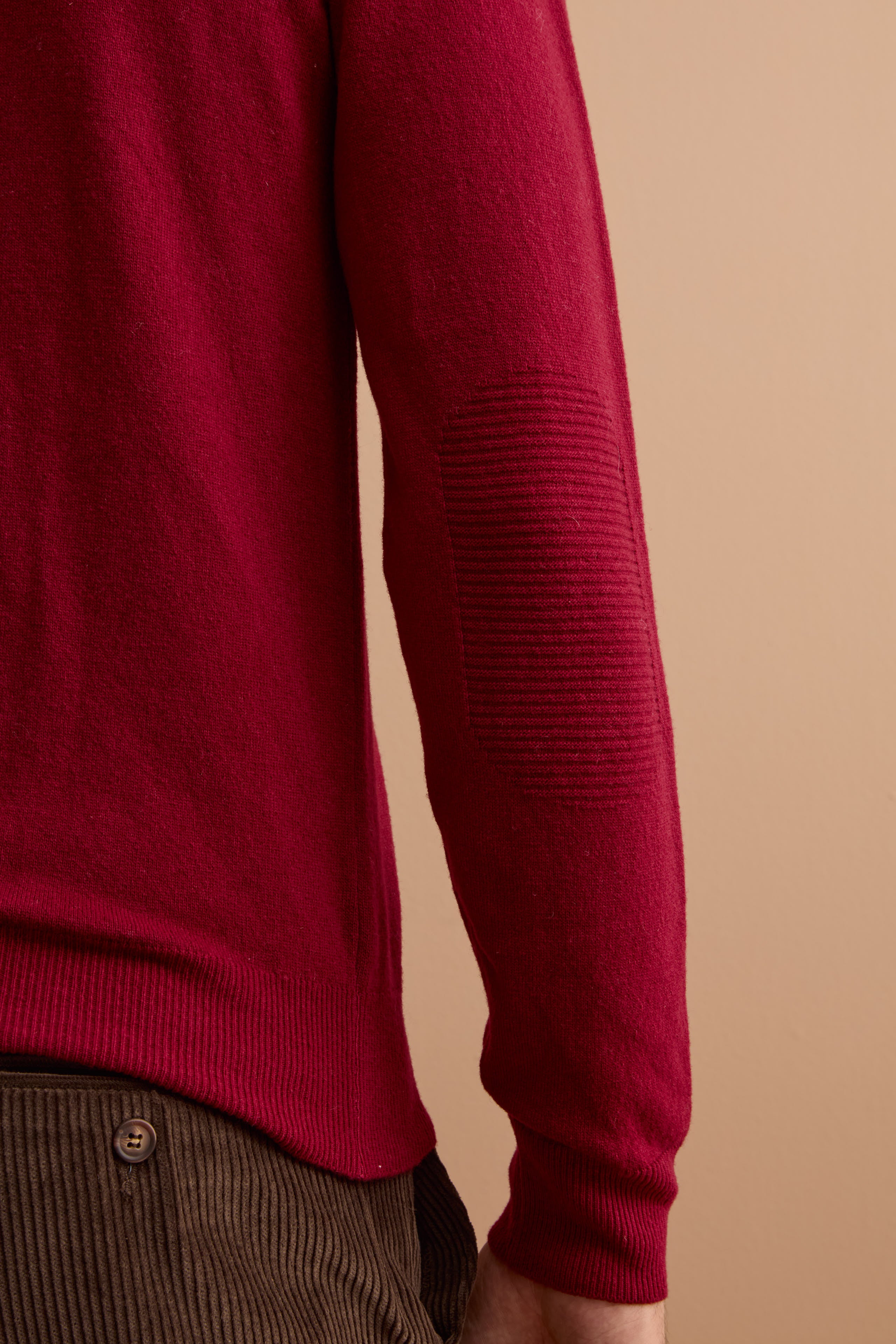 Maglia Girocollo in Pura Lana Merino - ROSSO