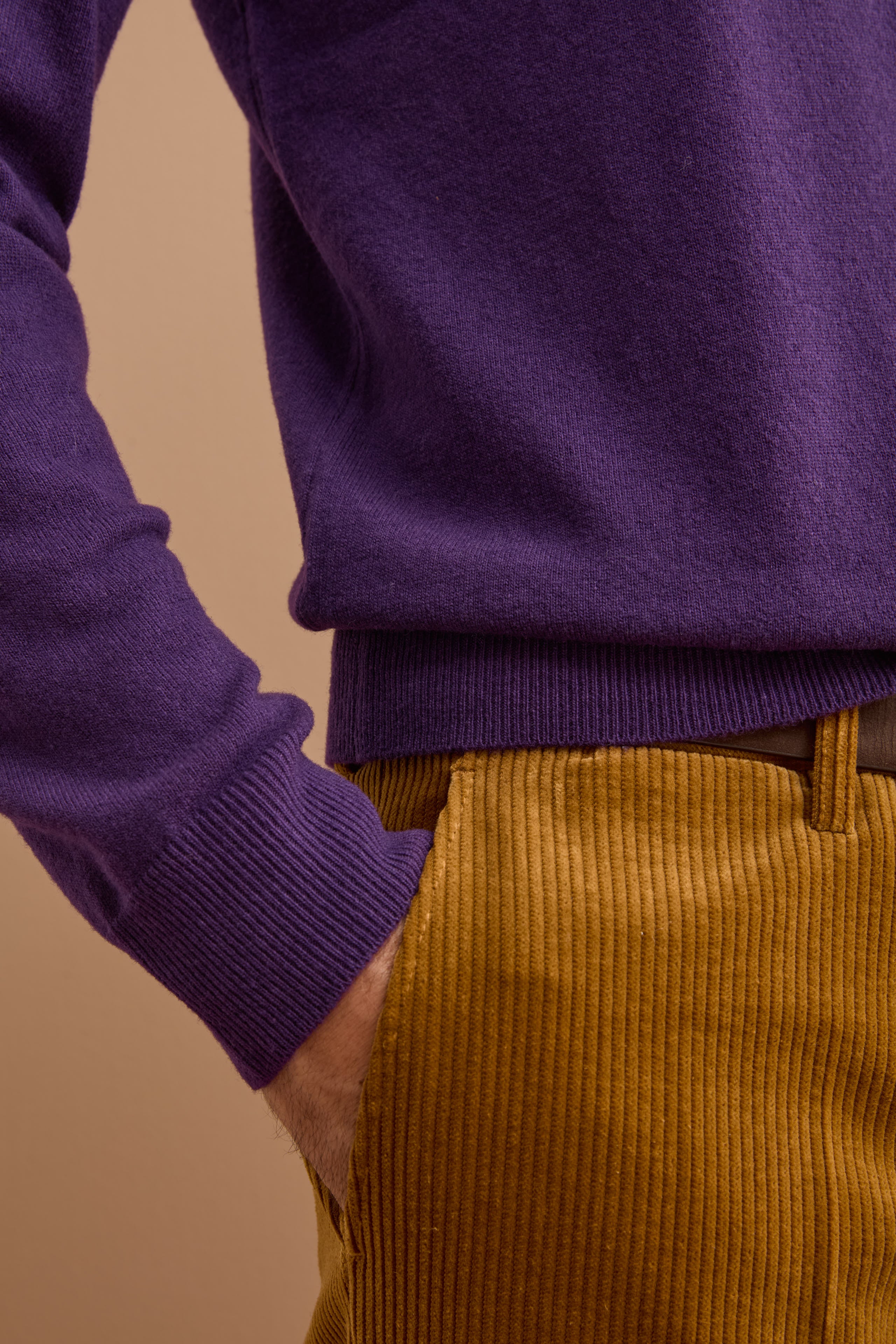 Maglia Girocollo in Pura Lana Merino - VIOLA