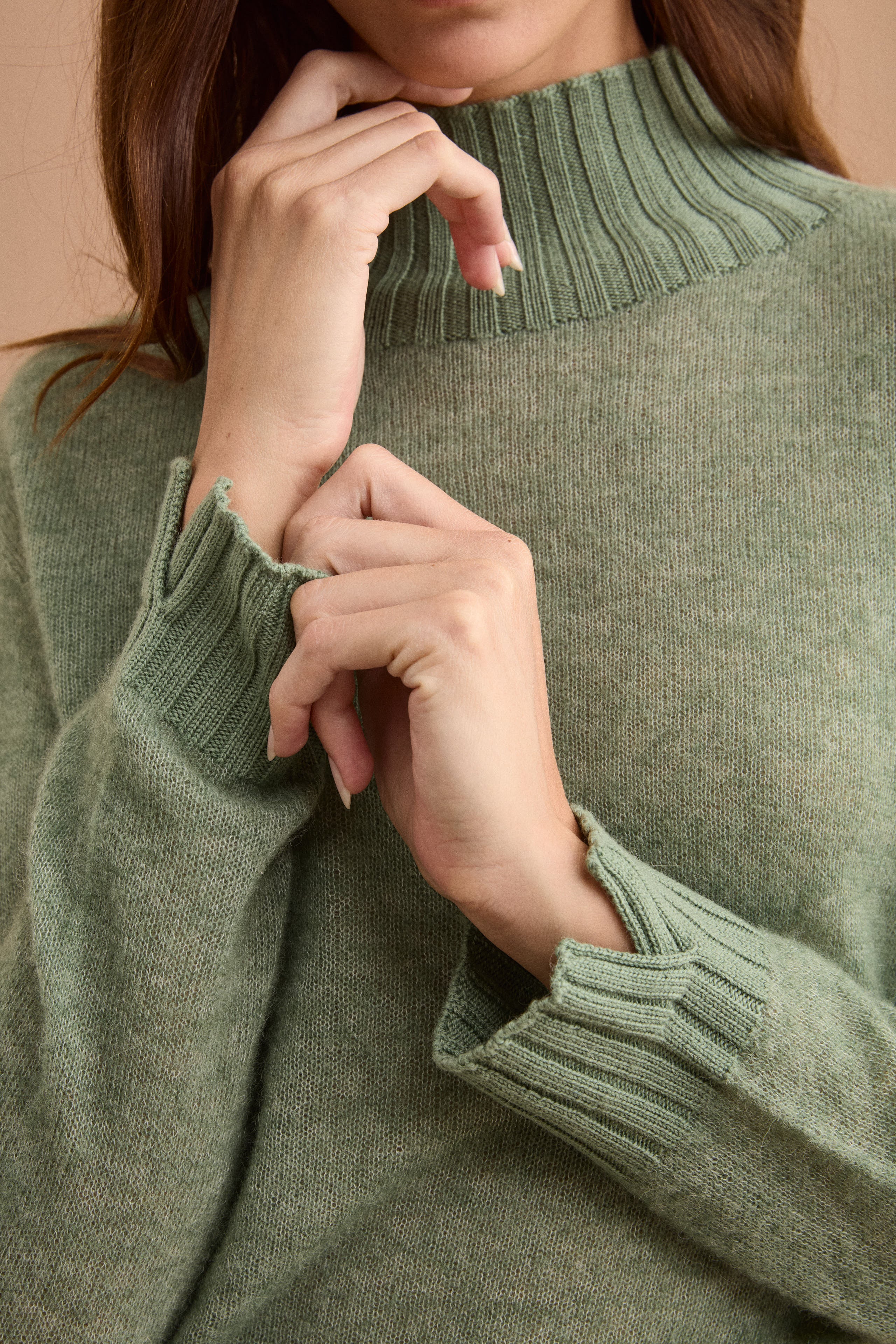 Lupetto Morbido in Misto Alpaca - VERDE