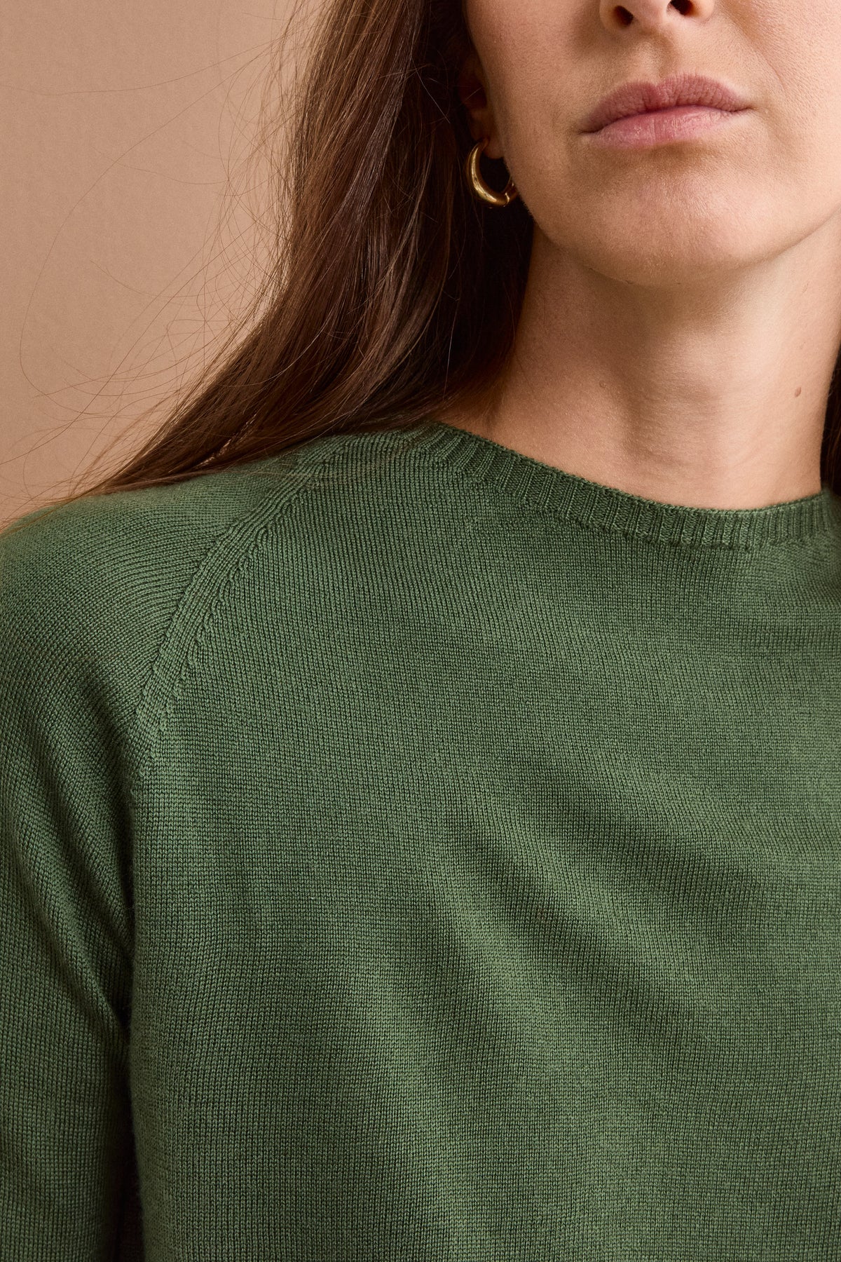 Pullover Barchetta in lana Vergine - VERDE MILITARE
