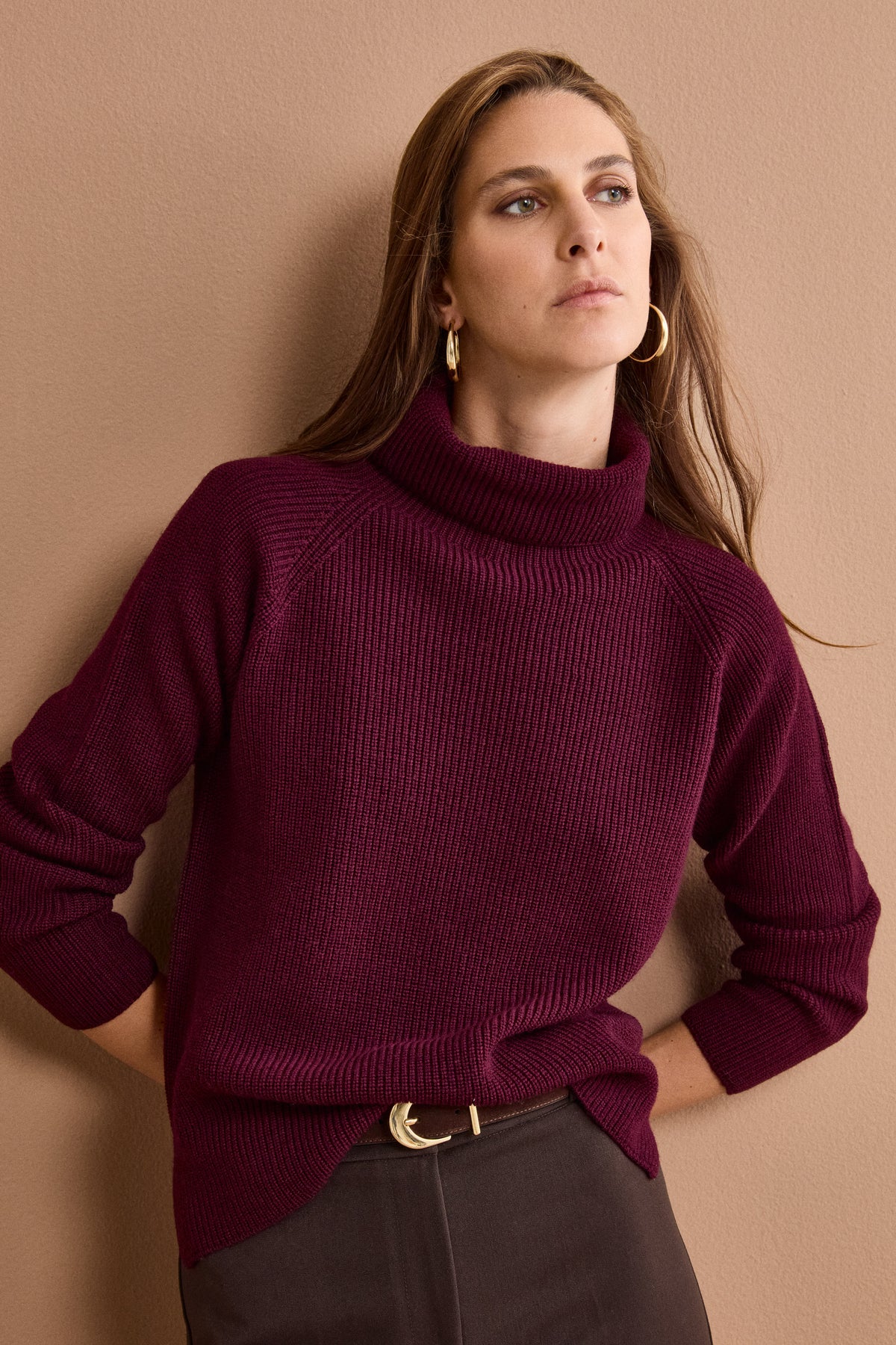 Dolcevita Over in Lana Merino a Costa Inglese - BORDEAUX