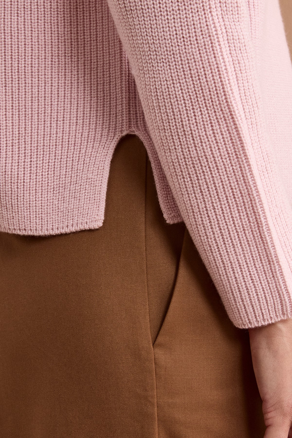 Dolcevita Over in Lana Merino a Costa Inglese - ROSA