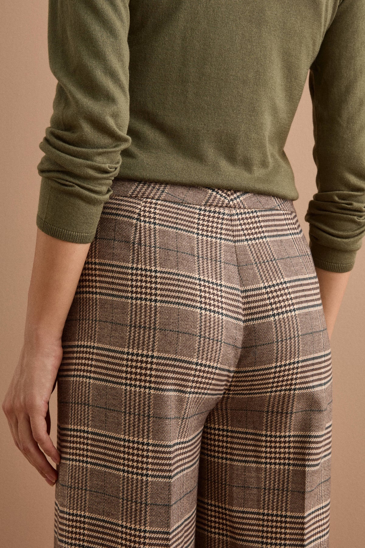 Pantalone a Gamba Larga Principe di Galles - T.MORO QUADRI
