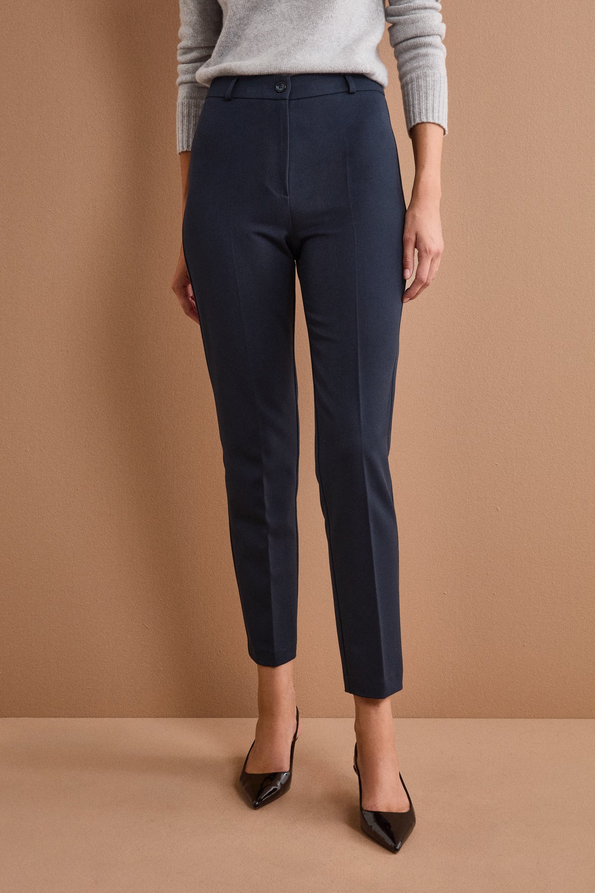 Pantalone Regular Fit a Sigaretta - BLU