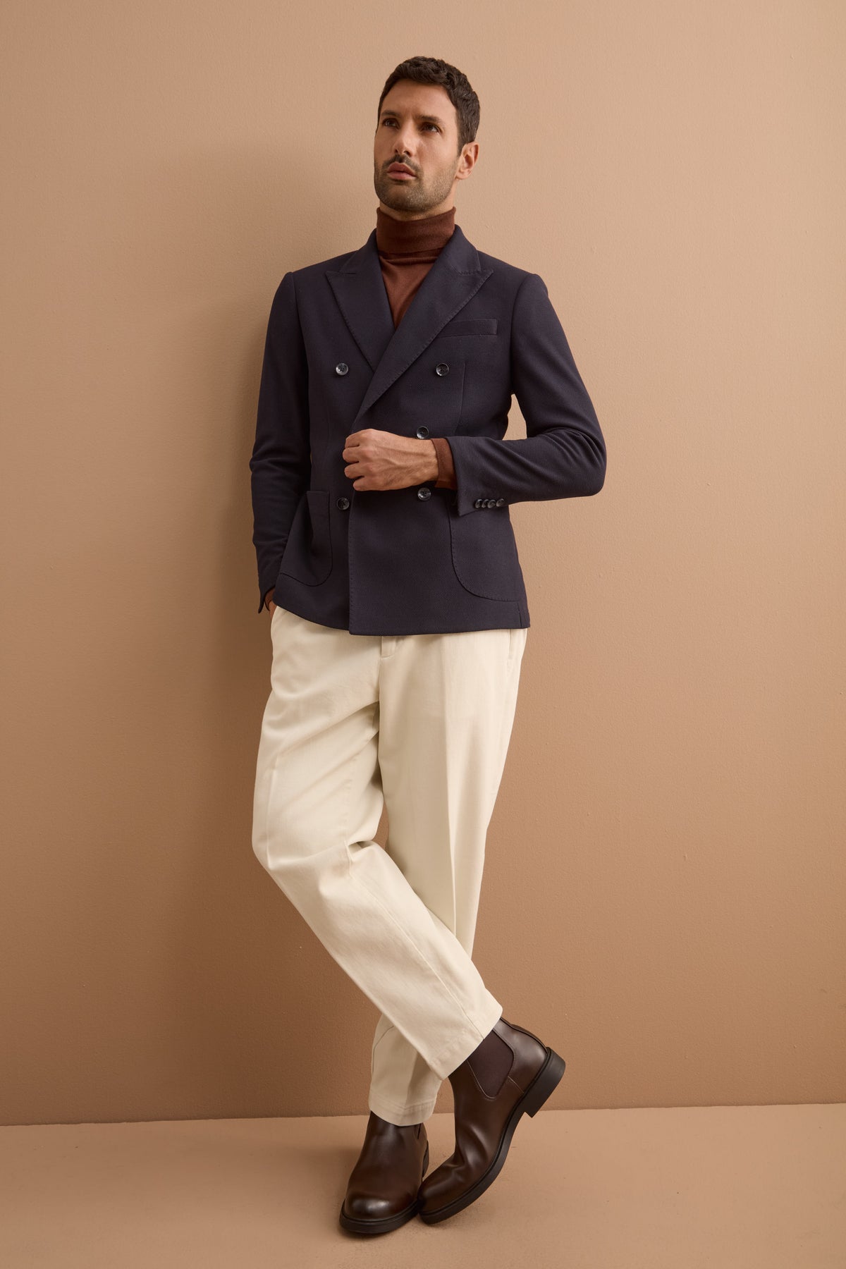 Pantalone Carrot Fit in Cotone - LATTE