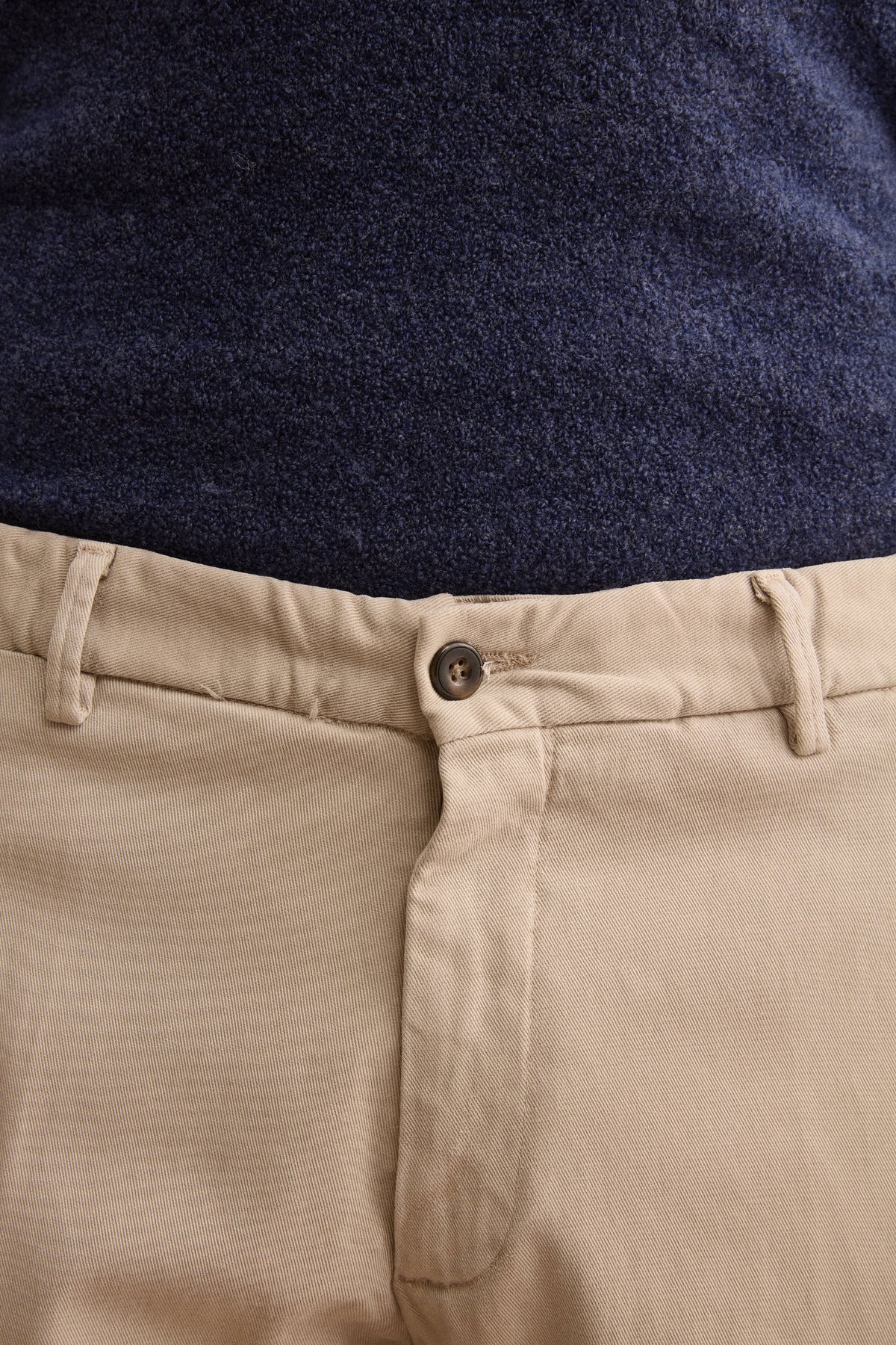 Pantalone Chino Regular Fit con Elastico - SABBIA