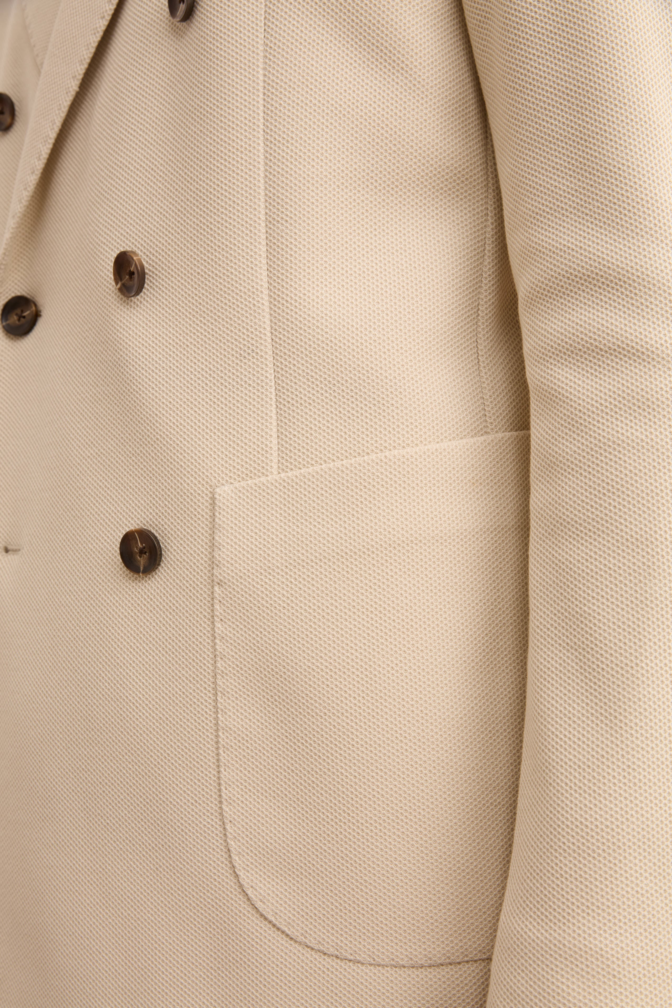 Giacca Doppiopetto Slim Fit Semifoderata - LATTE