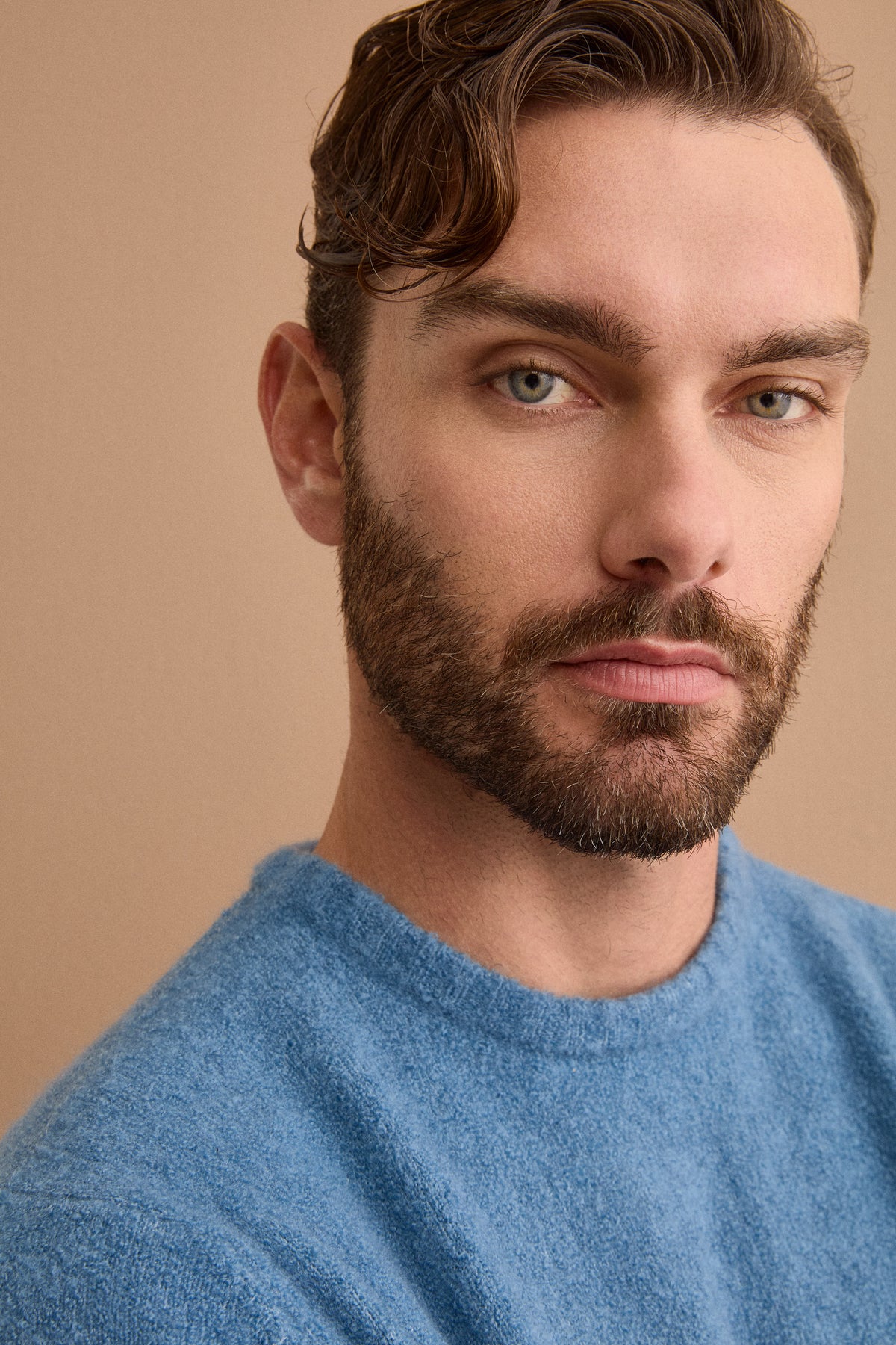 Maglia Girocollo in Misto Lana e Cashmere - DENIM