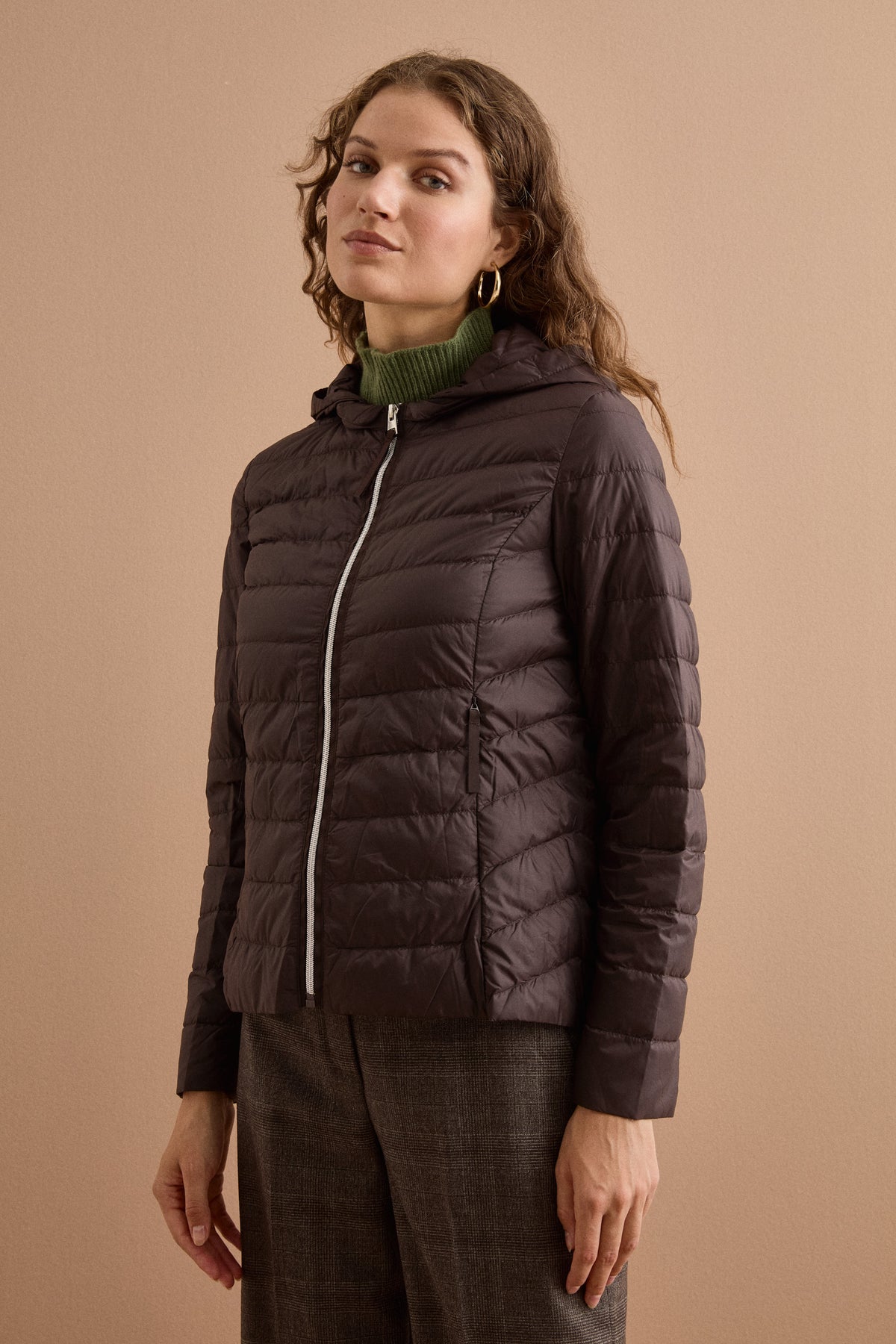 Piumino Regular Fit con Cappuccio Removibile - T.MORO