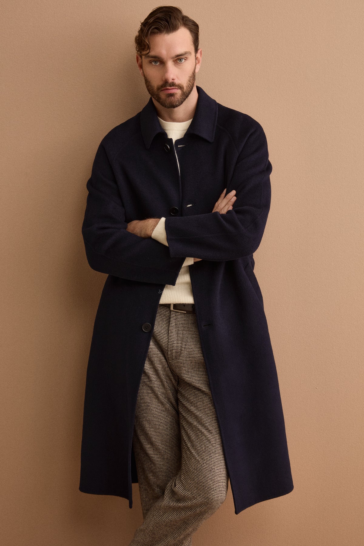 Cappotto Vestaglia Midi in Pura Lana - BLU