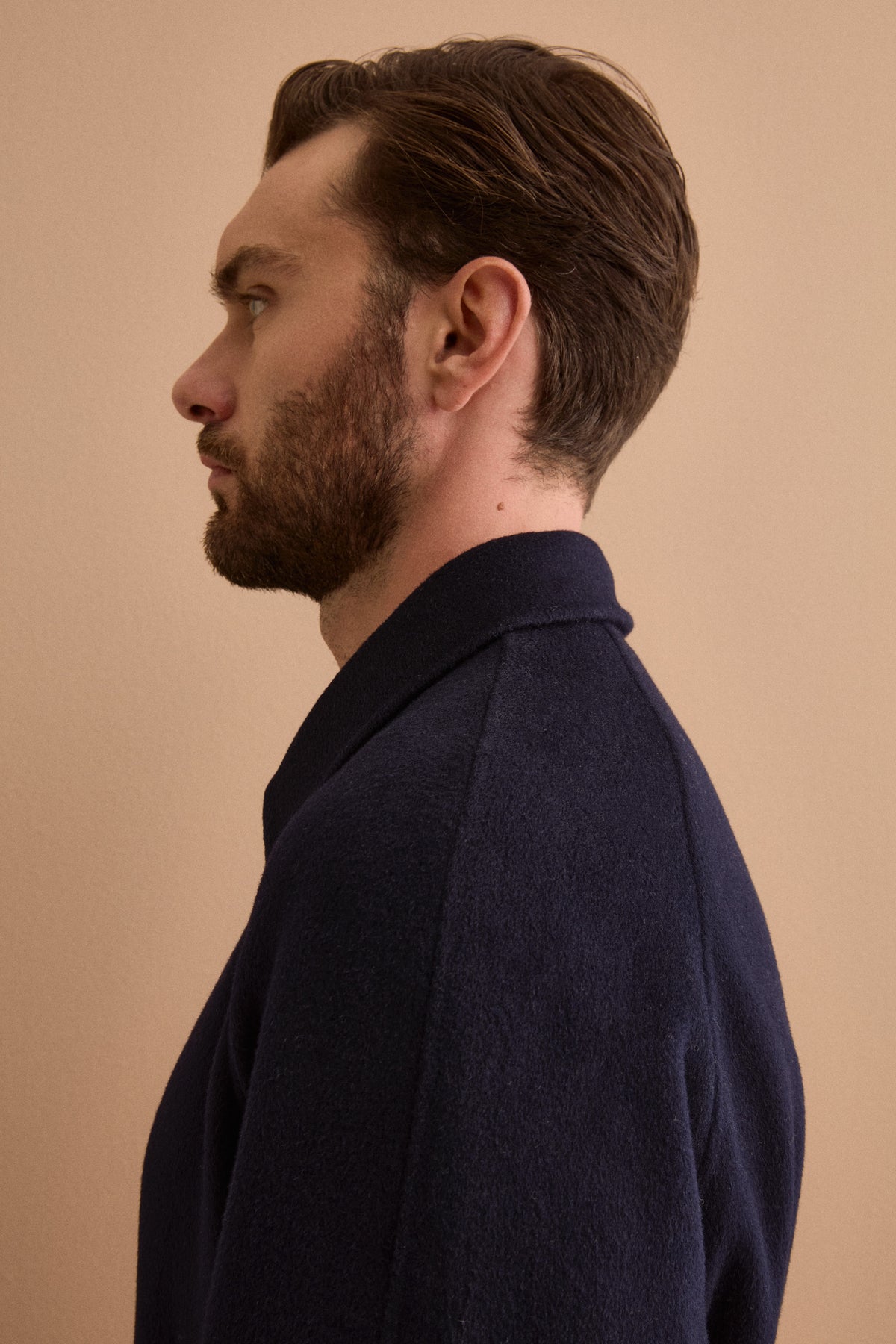 Cappotto Vestaglia Midi in Pura Lana - BLU
