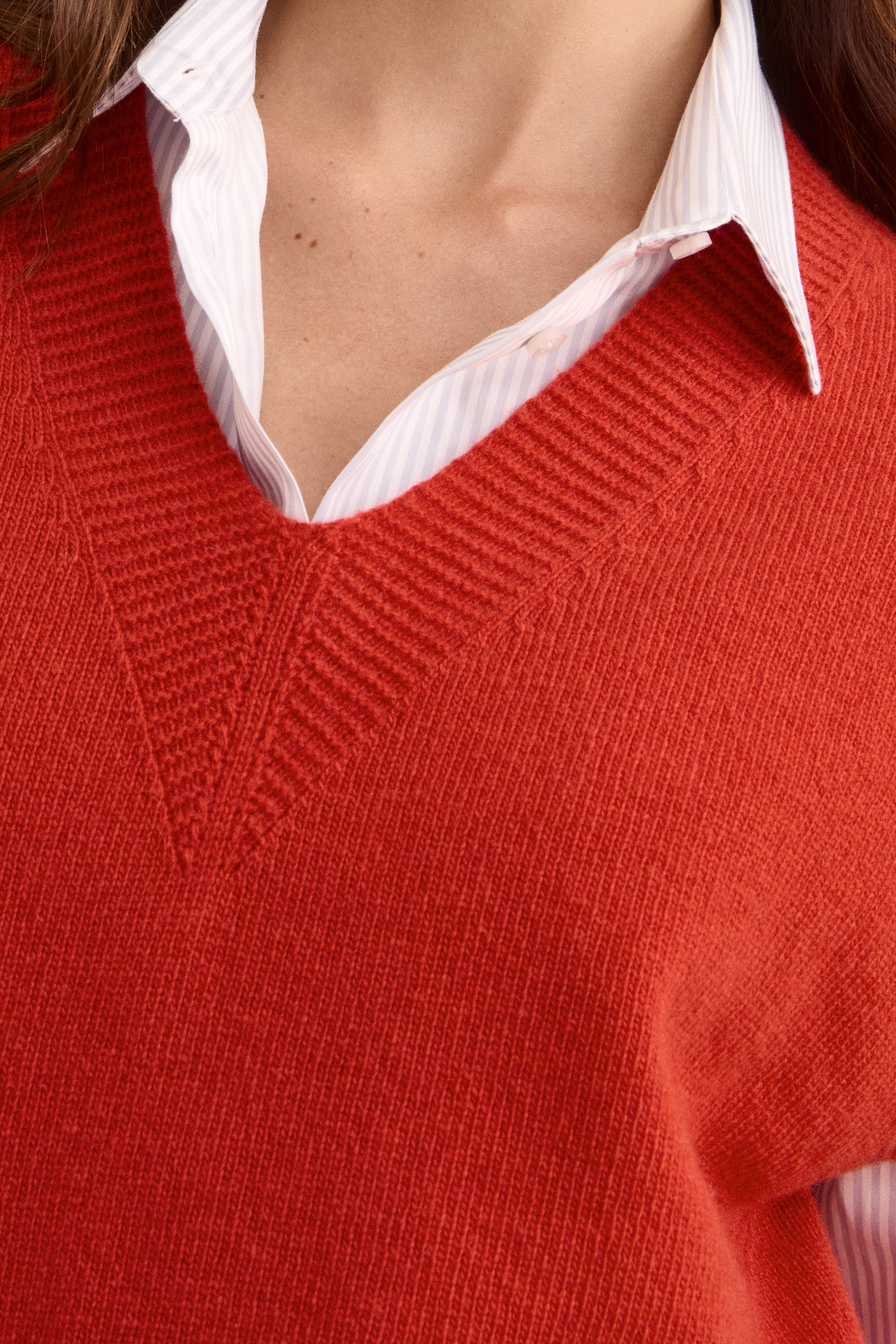 Gilet Over Scollo a V in Lana Super Soft - COCCIO