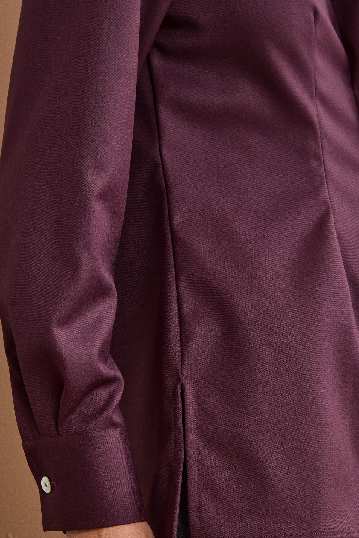 Camicia Sciancrata con Manica Lunga - BORDEAUX