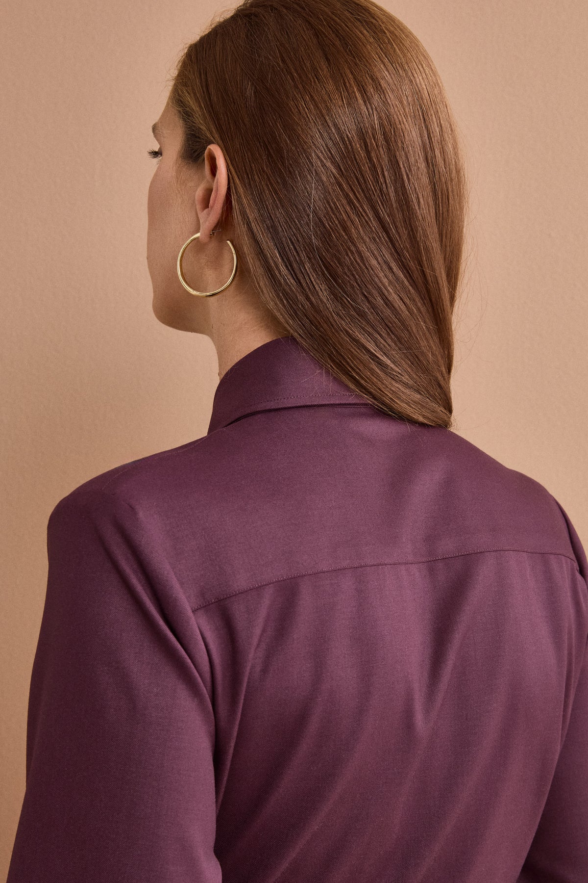 Camicia Sciancrata con Manica Lunga - BORDEAUX