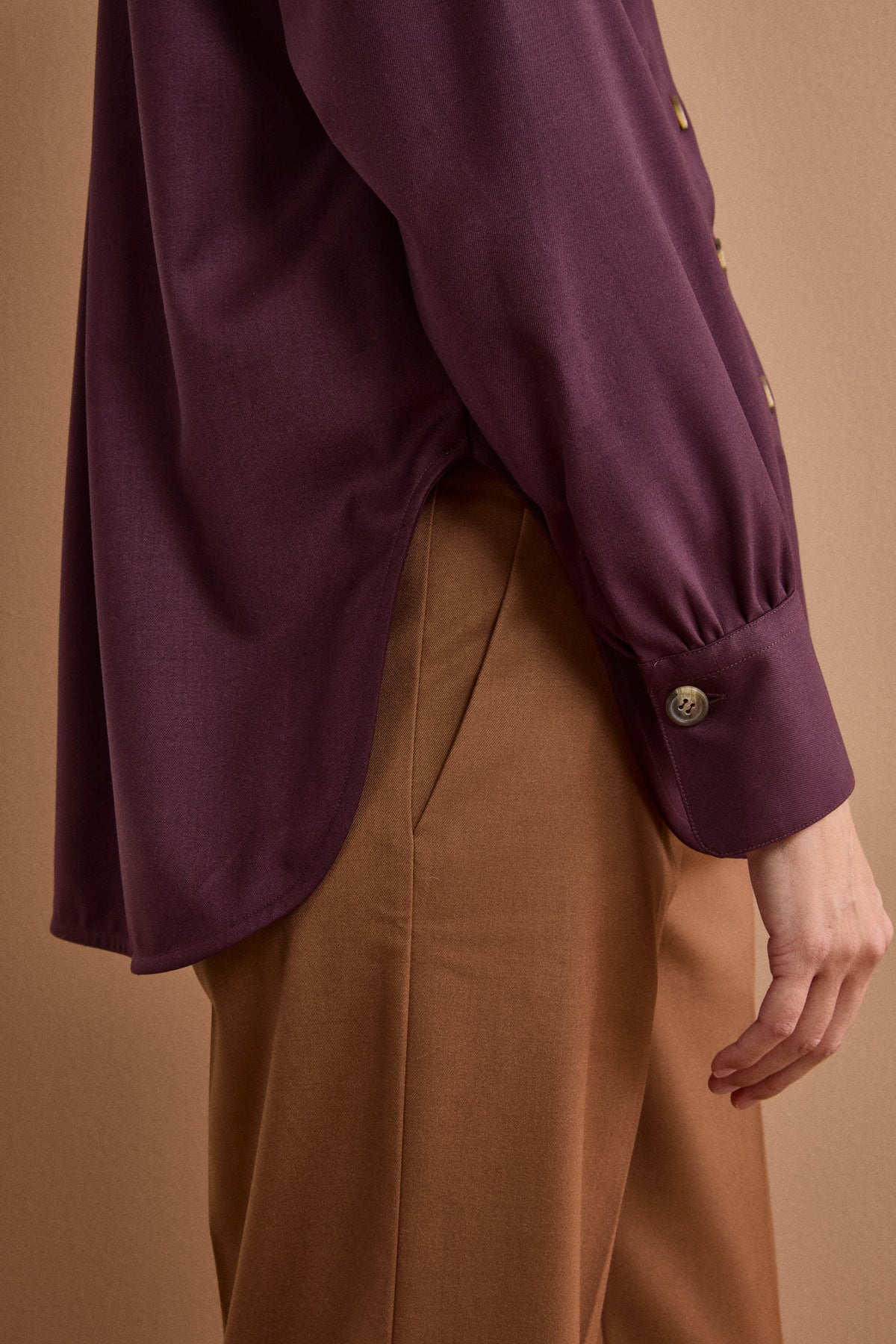 Camicia Overshirt con Tasche - BORDEAUX